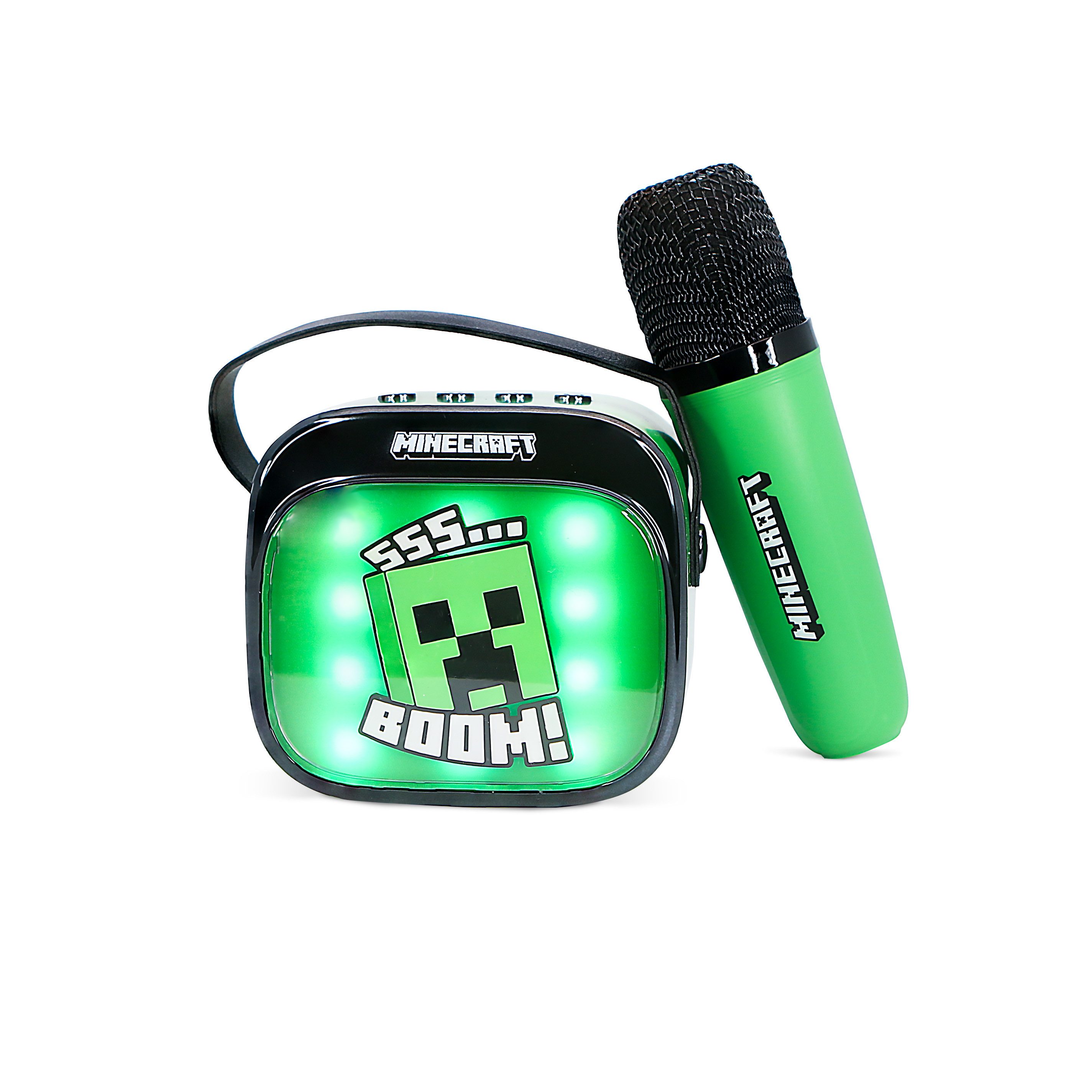 OTL Minecraft Creeper PopSing Karaoke-Maschine mit Mikrofon Karaoke-Maschine 2.0 (5 W, kindgerecht)