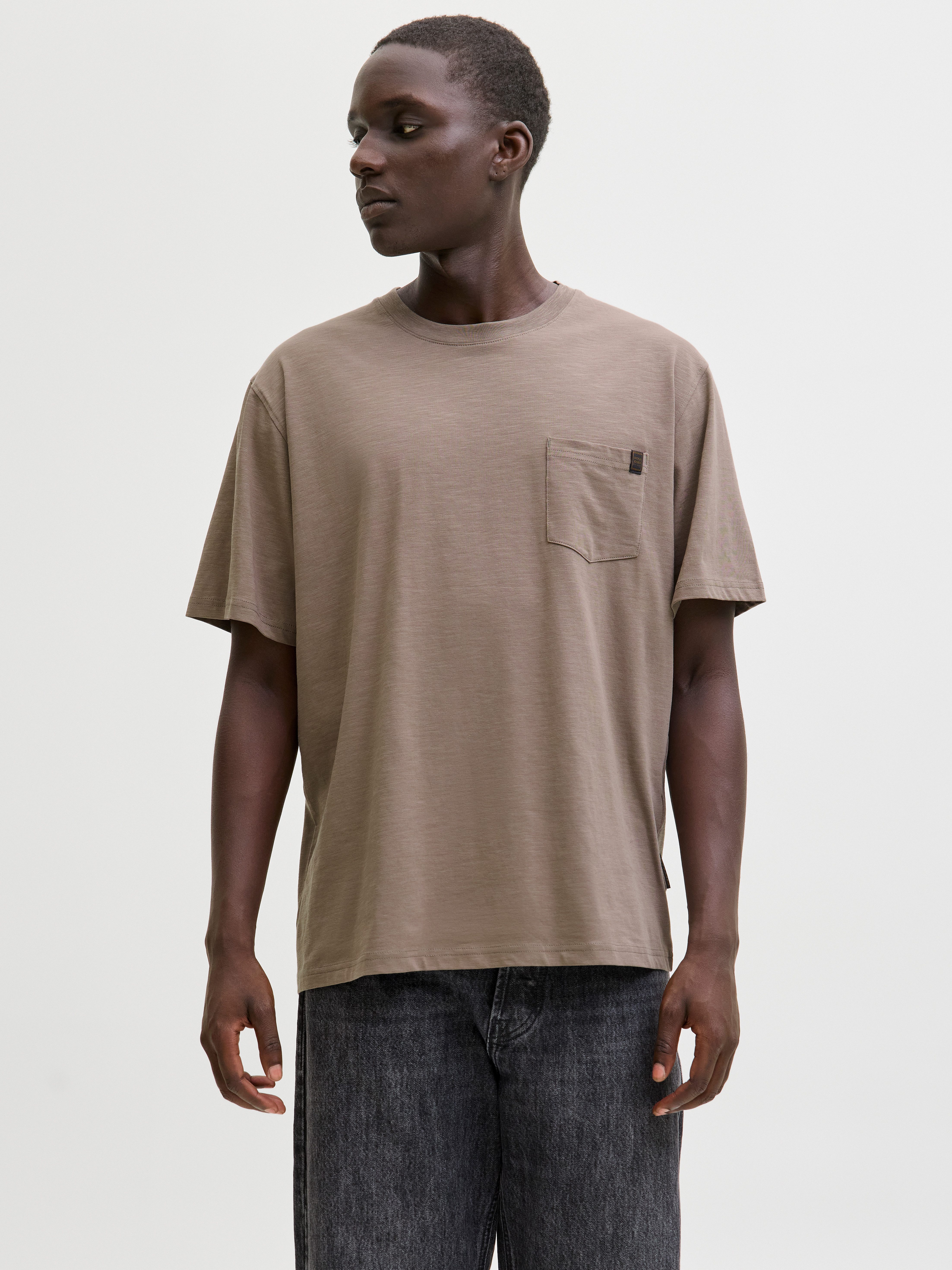 Jack & Jones Kurzarmshirt JJEDOVER SLUB TEE SS NOOS Baumwollmischung, relax günstig online kaufen