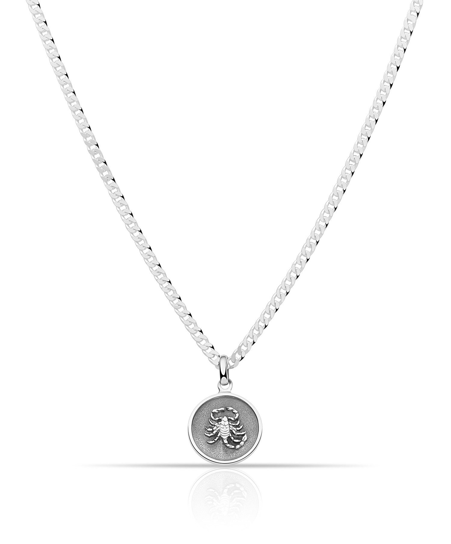 Tony Fein Sternzeichenanhänger Skorpion 925er Sterling Silber Massiv, Made in Italy für Damen und Herren