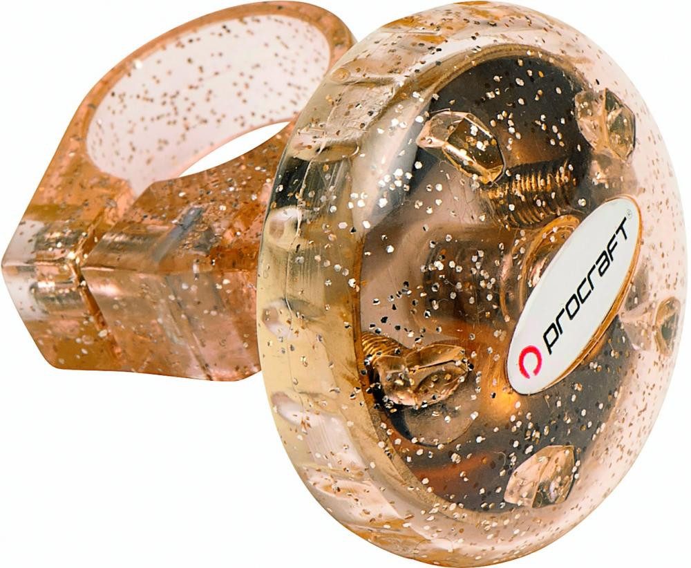 Procraft Fahrradklingel Procraft Klingel Fun klein gold - laute Fahrradglocke in moderner Ausf