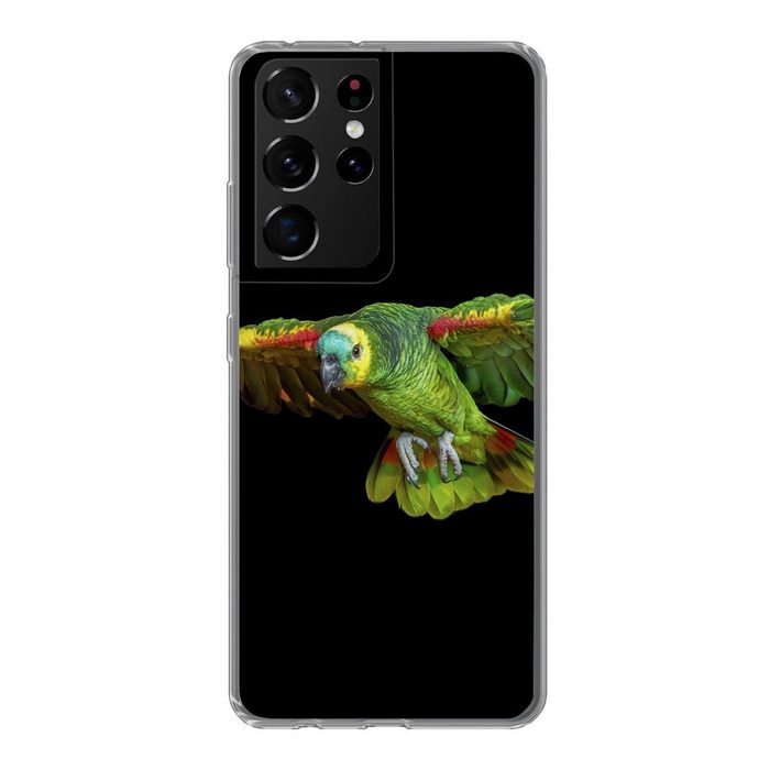 MuchoWow Handyhülle Papagei - Vogel - Federn Phone Case Handyhülle Samsung Galaxy S21 Ultra Silikon Schutzhülle