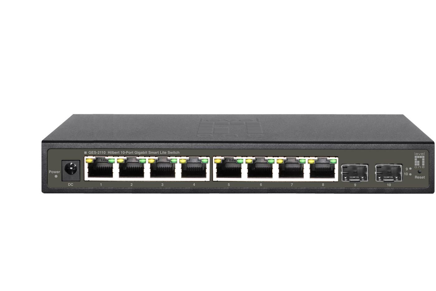 LEVELONE Switch 8x GE GES-2110 2xGSFP Netzwerk-Switch