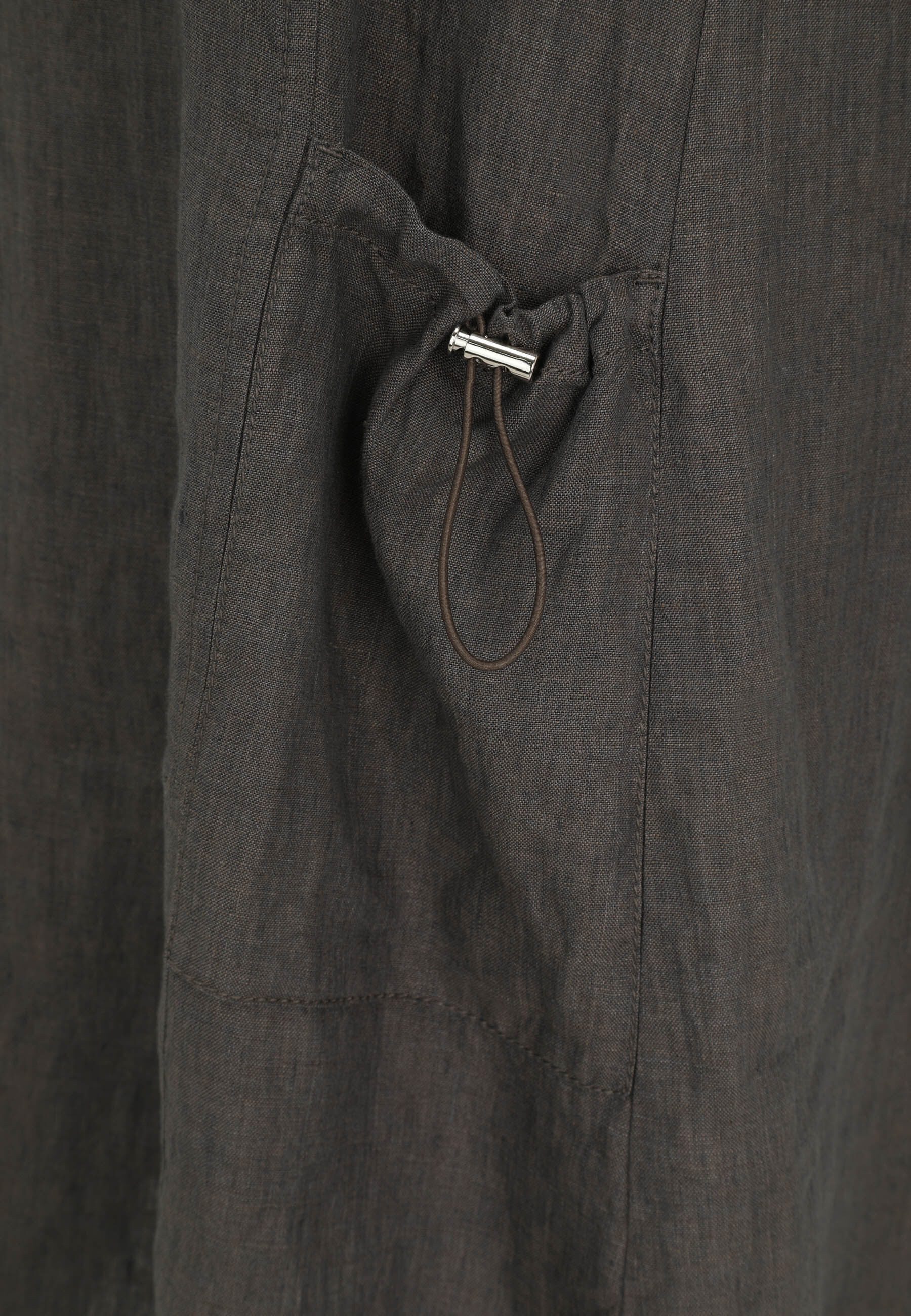 Doris Streich A-Linien-Kleid (1-tlg) aus Leinen mit Halbarm