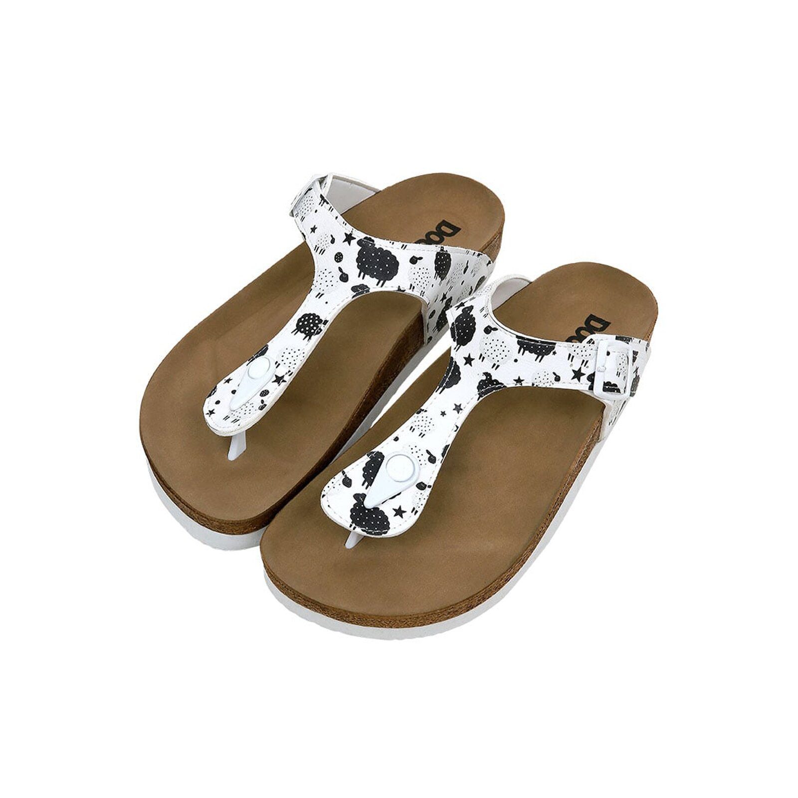 DOGO Lila Zehentrenner Count Sheeps Damen Sandalen Zehentrenner Handgeferti günstig online kaufen