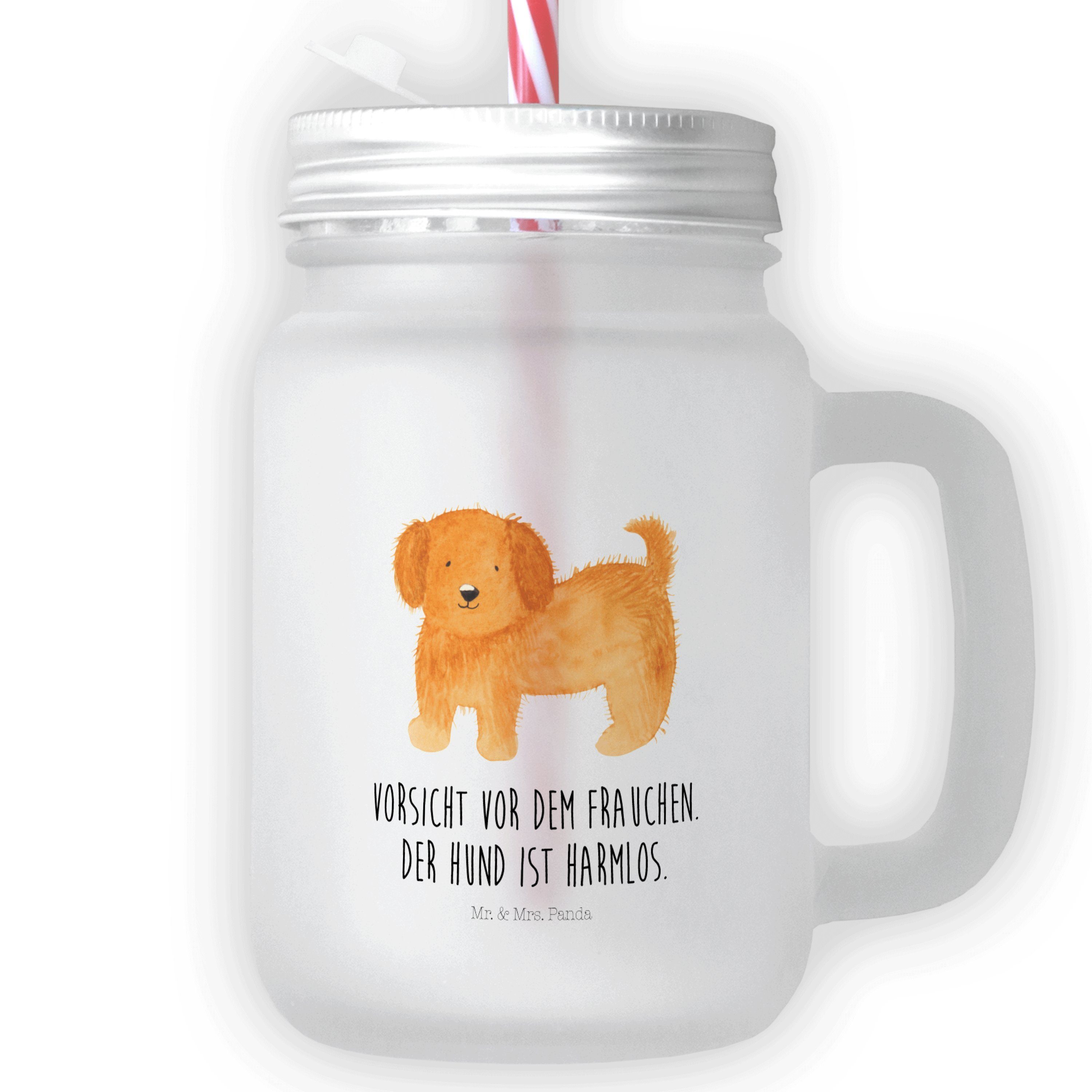 - Glas Transparent - Mrs. Geschenk, & Panda Hund S, flauschig Glas Hundebesitzer, Mr. Henkelglas, Premium