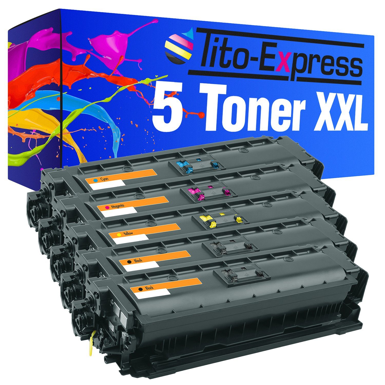 M553n Set Tonerpatrone Color 1x 508X, M552 M552dn 1x CF363X 2x HP Black, CF362X 1x CF361X Cyan, Magenta, HP 5er M553dn Laserjet ersetzt M553 Tito-Express M553x HP CF360X für (Multipack, Yellow), Enterprise HP