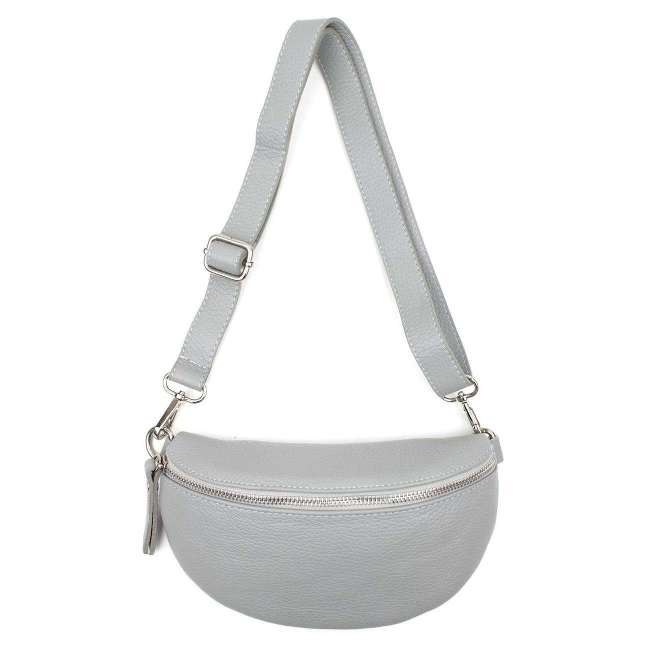 ITALYSHOP24 Bauchtasche Damen Leder Gürteltasche Hüfttasche CrossBody Handytasche, als Schultertasche, CrossOver, Umhängetasche tragbar