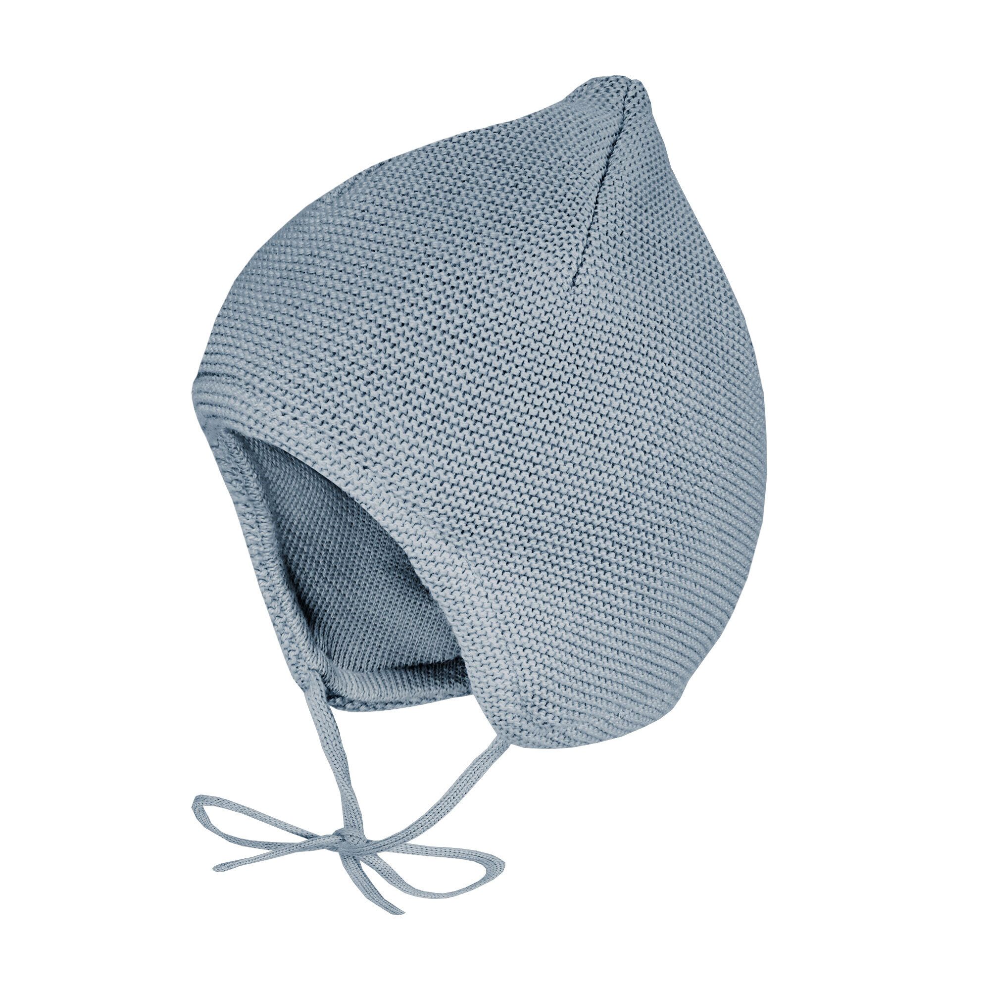 Strickmütze BABY-Mütze ausgenäht kleine Spitze, Futter