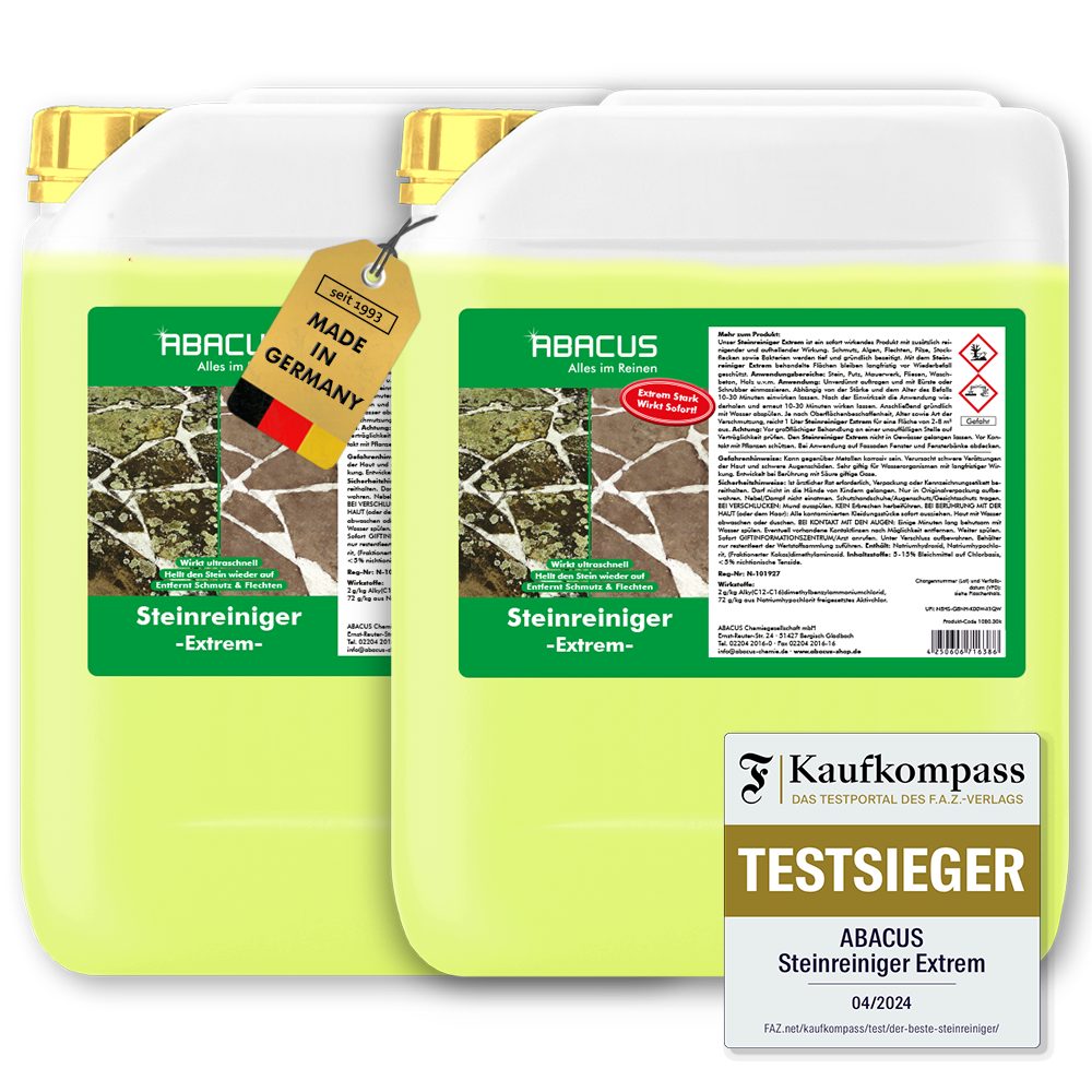 Steinreiniger Extrem, Flechtenentferner, Steinreiniger Intensiv außen Grünbelagentferner