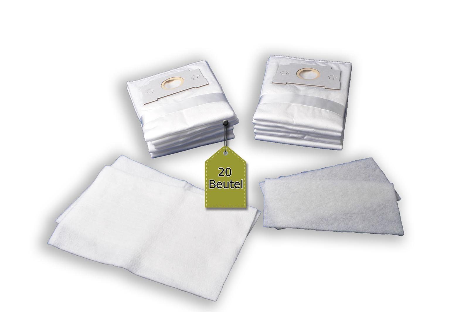 eVendix Staubsaugerbeutel 20 Staubsaugerbeutel kompatibel mit Omega 343490040, passend für Omega 343490040, 20 St.