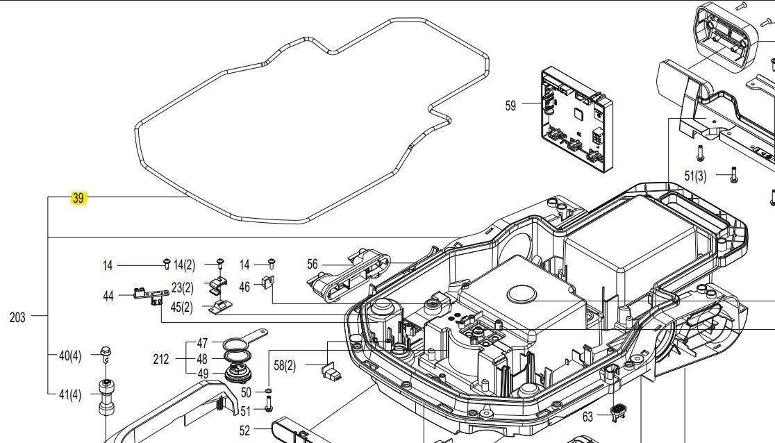 Kress Rasenmähroboter 59003811 Dichtungsband für Chassy