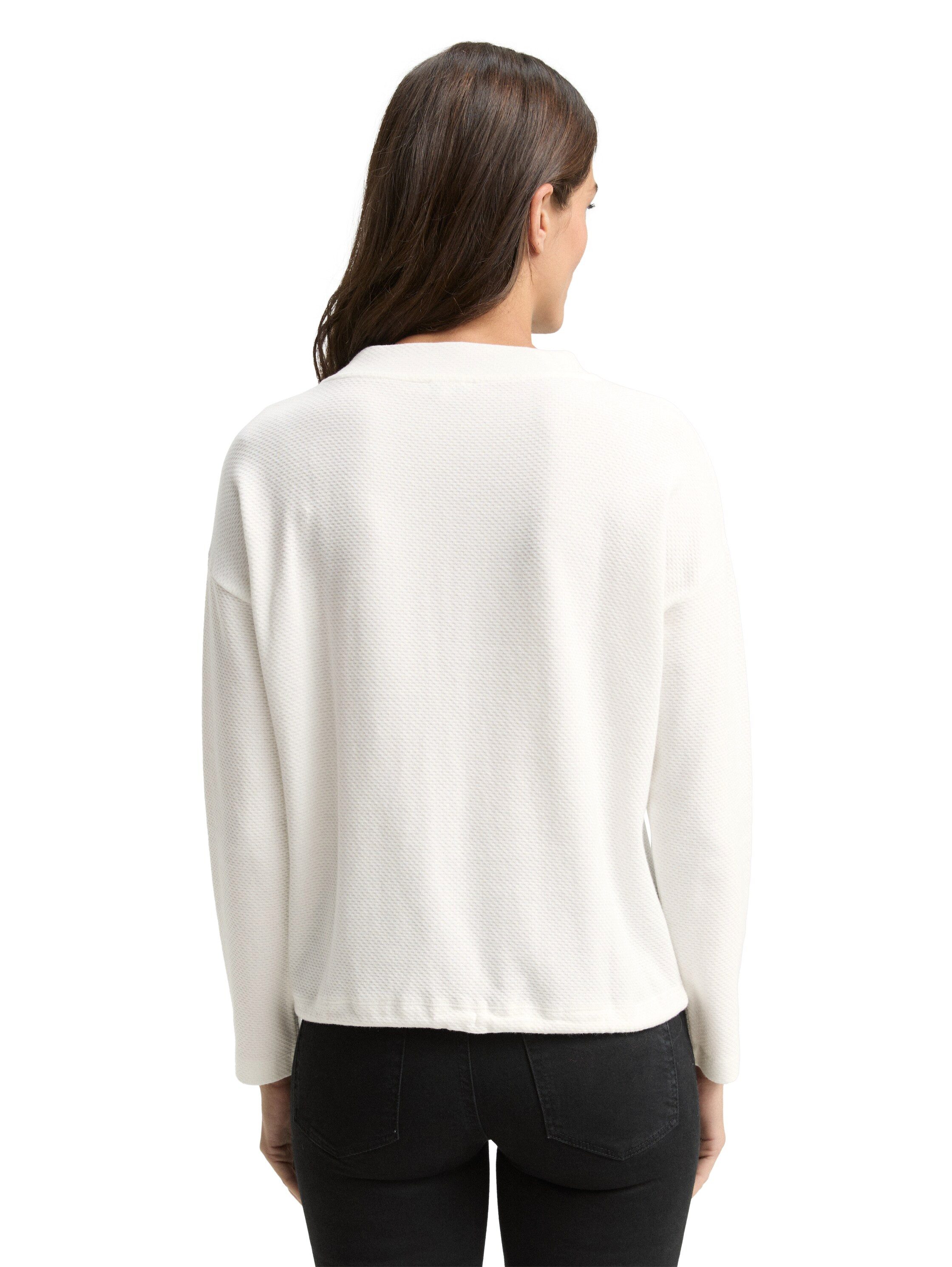 TOM TAILOR Sweatshirt mit Kordelzug am Saum
