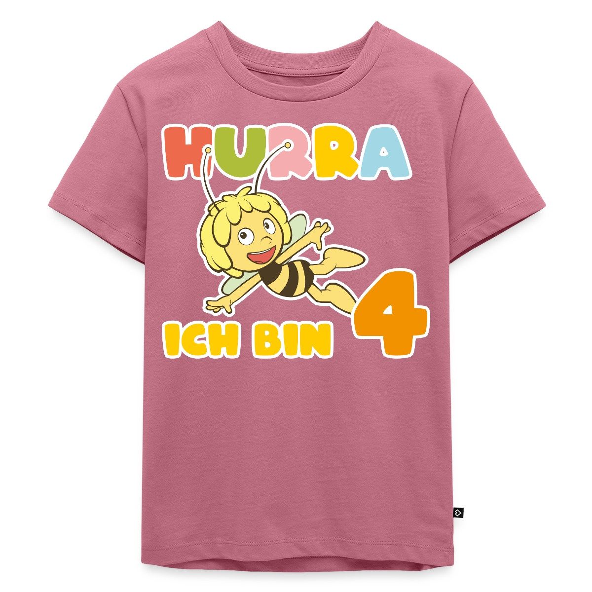 T-Shirt Biene Maja Hurra Ich bin 4 Vierter Geburtstag Kinder Premium T-Shirt