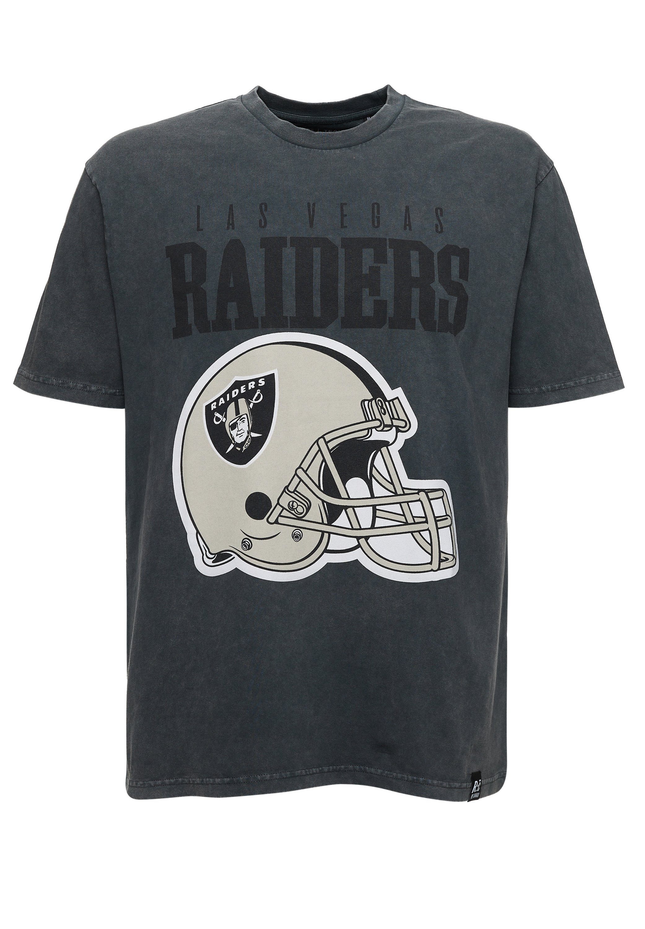 Bio-Baumwolle Relaxed Washed T-Shirt GOTS NFL Helmet Raiders Recovered zertifizierte