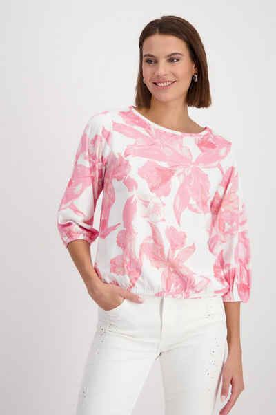 Monari T-Shirt Pullover, pink smoothie gemustert