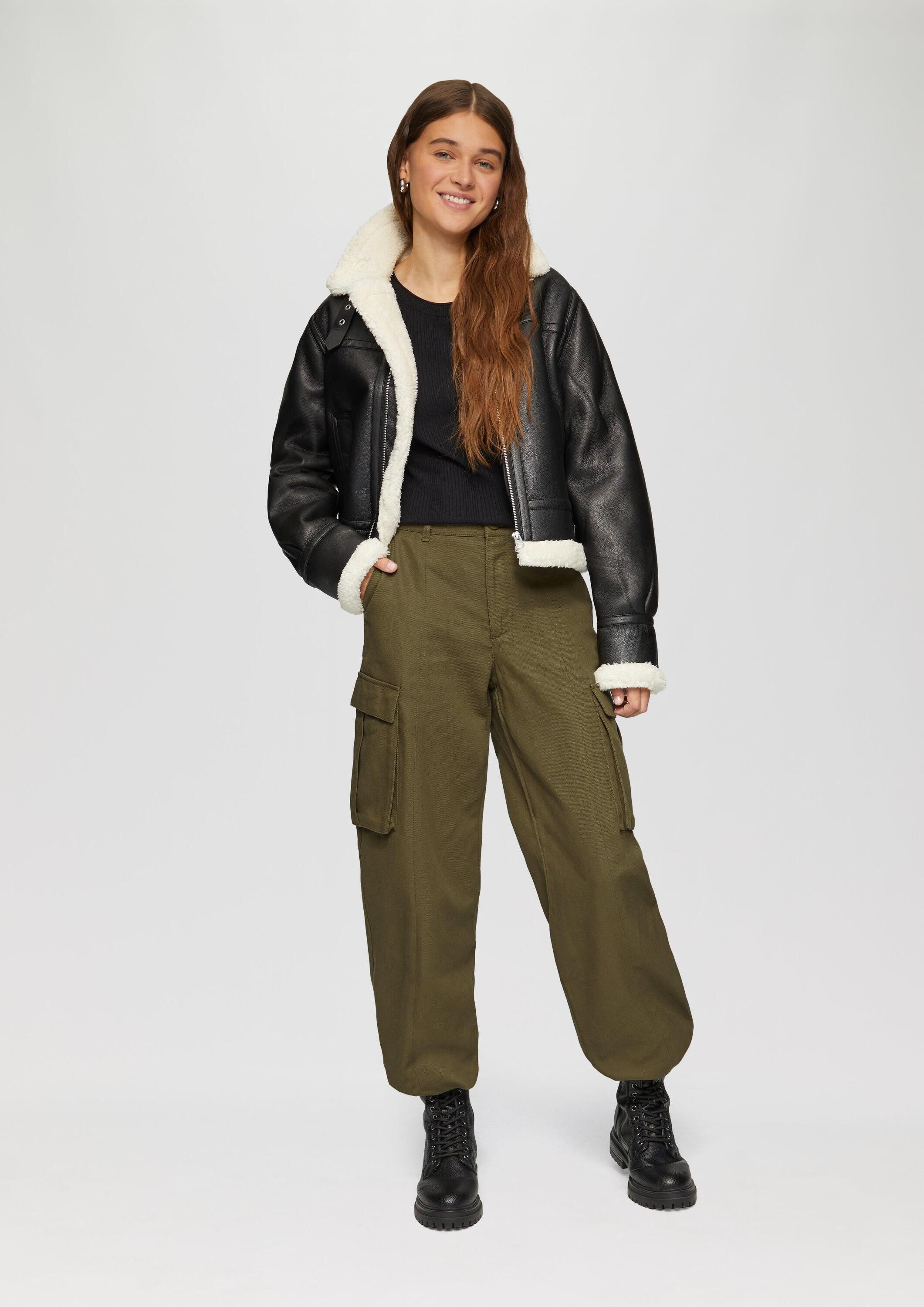 QS Chinos Hose Cargo-Hose aus Twill