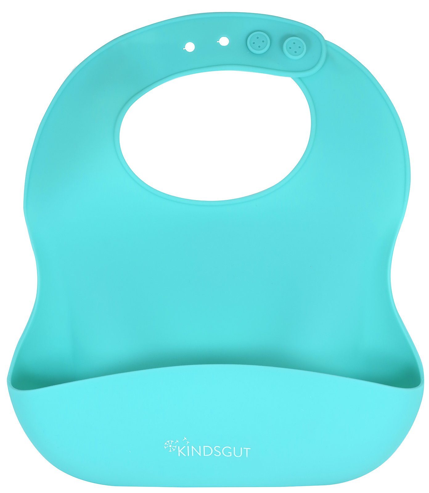 KINDSGUT Lätzchen Silikonlätzchen, (1-St), Tisch-Hilfe, mint, BPA-frei, für Babys und Kleinkinder