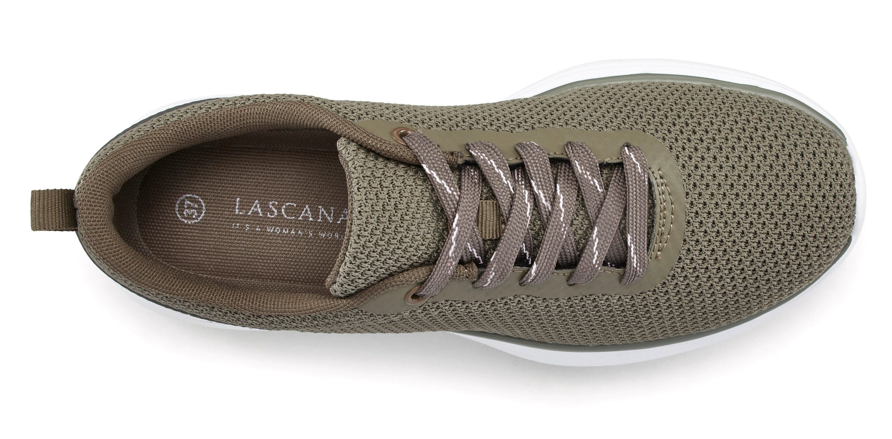 LASCANA Turnschuhe, Sneaker Schnürhalbschuh, Halbschuh, Freizeitschuh ultraleicht VEGAN