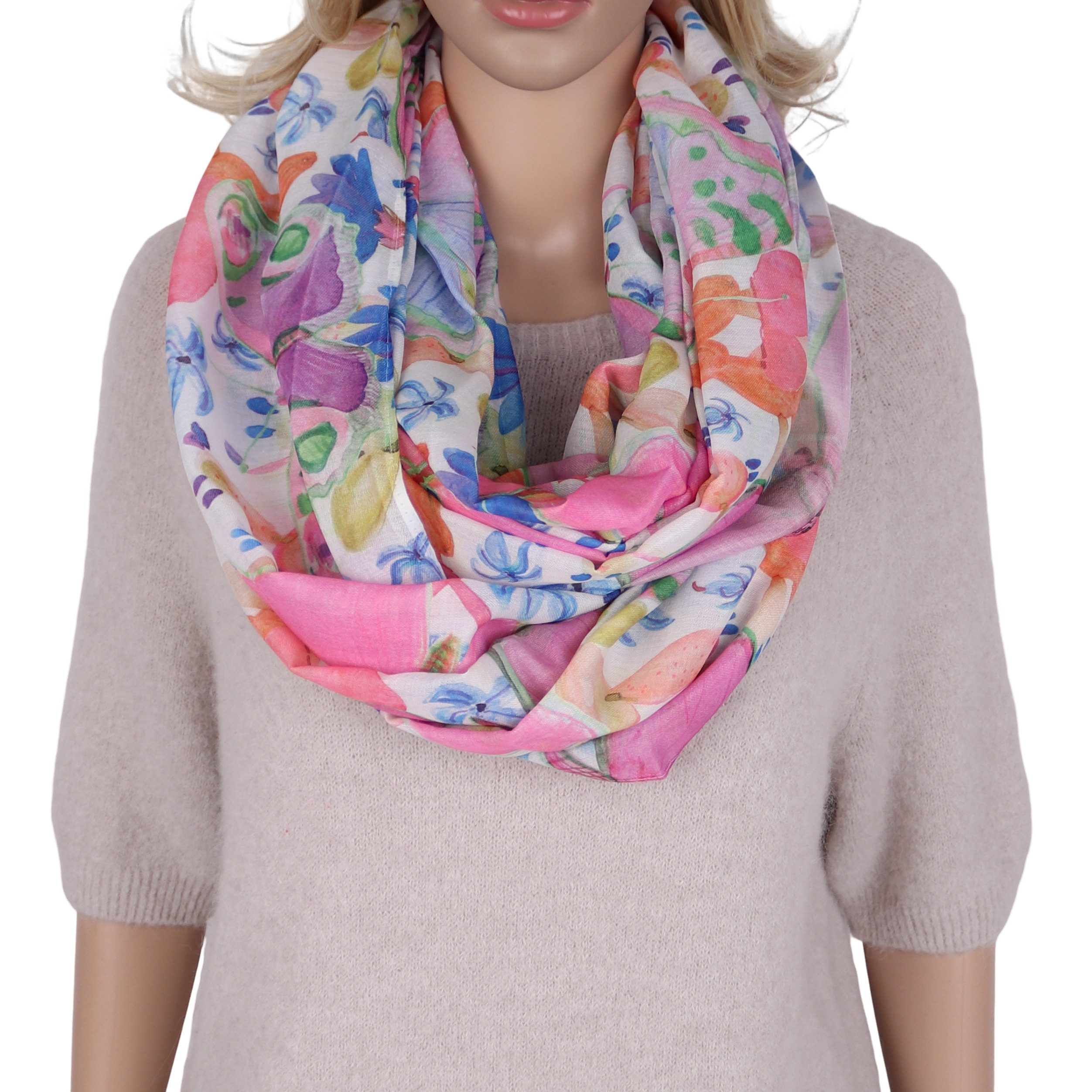 MIRROSI Loop Damen Schal Weich XXL Breit 90x170cm noch mehr Volumen, (ca.90x170cm, zweimal um den Hals wickelbar), Damen Halstuch Stola ideal für Frühling,Sommer, Herbst