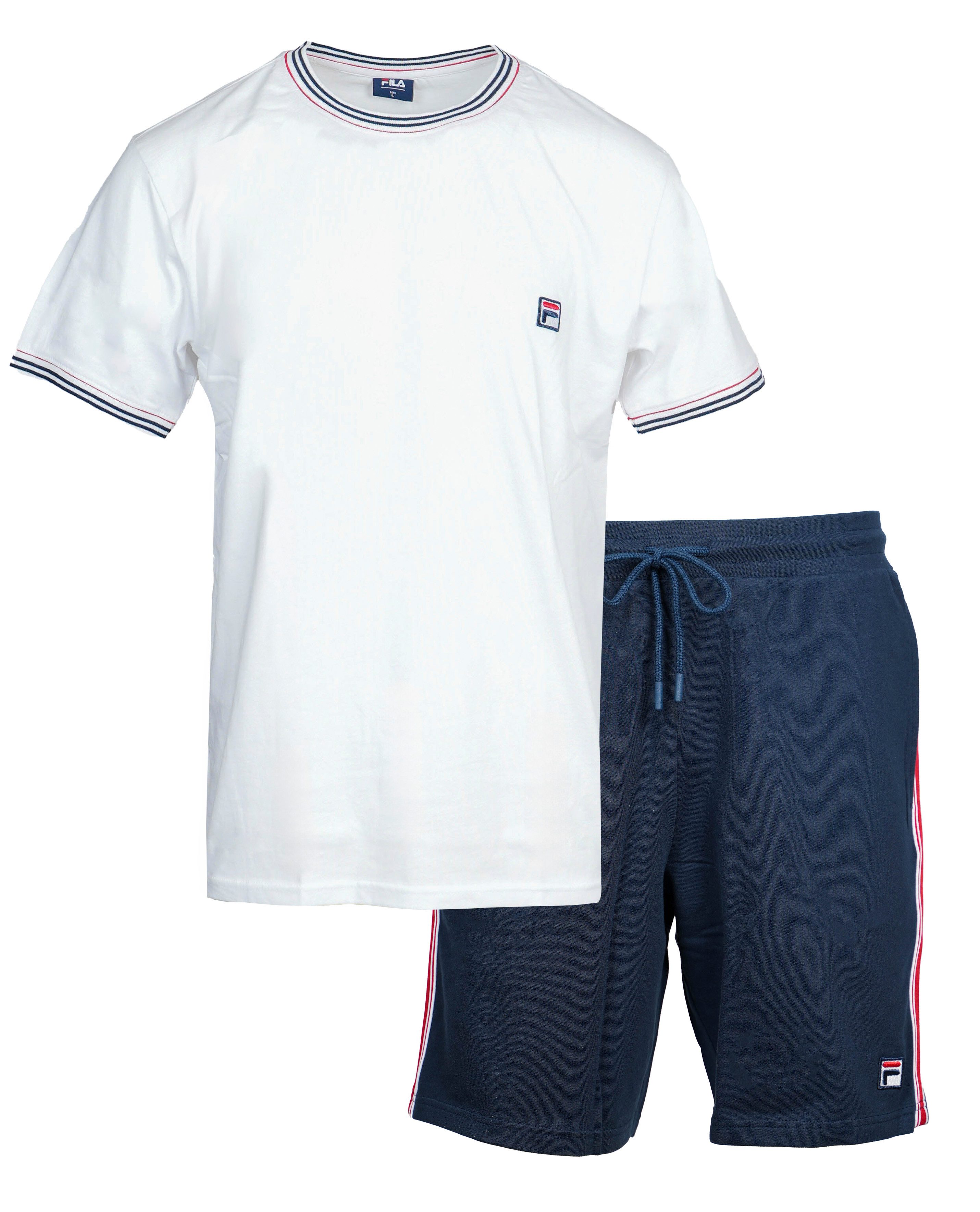 Fila Pyjama MAN JERSEY TOP + FRENCH TERRY PANTS PYJAMAS (2 tlg) mit sportli günstig online kaufen