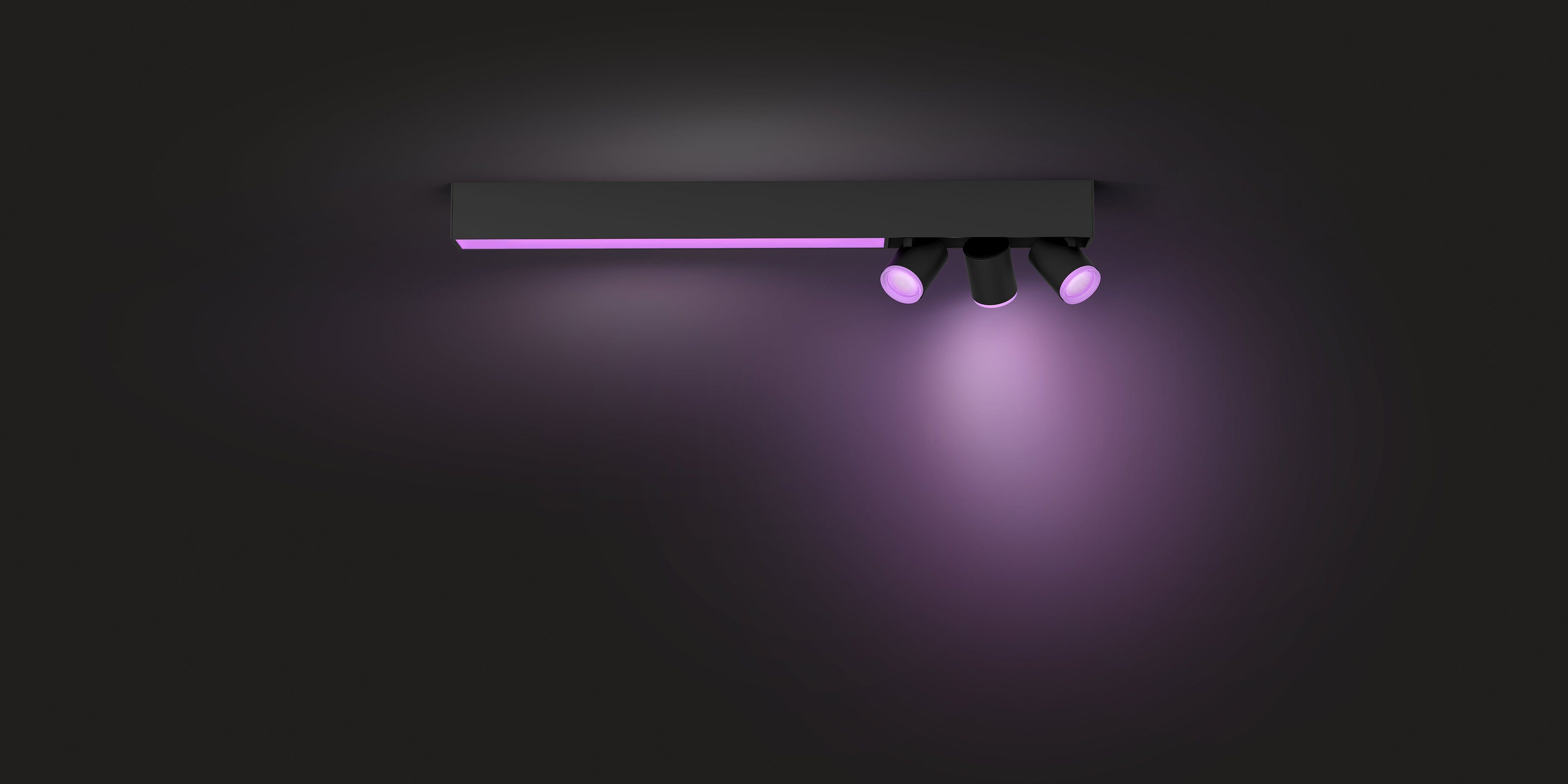 Philips Hue LED Deckenspot Farbwechsler, der Centris, einzeln anpassbar Individ. Hue mit LED wechselbar, Lampeneinstellungen App, Lampen