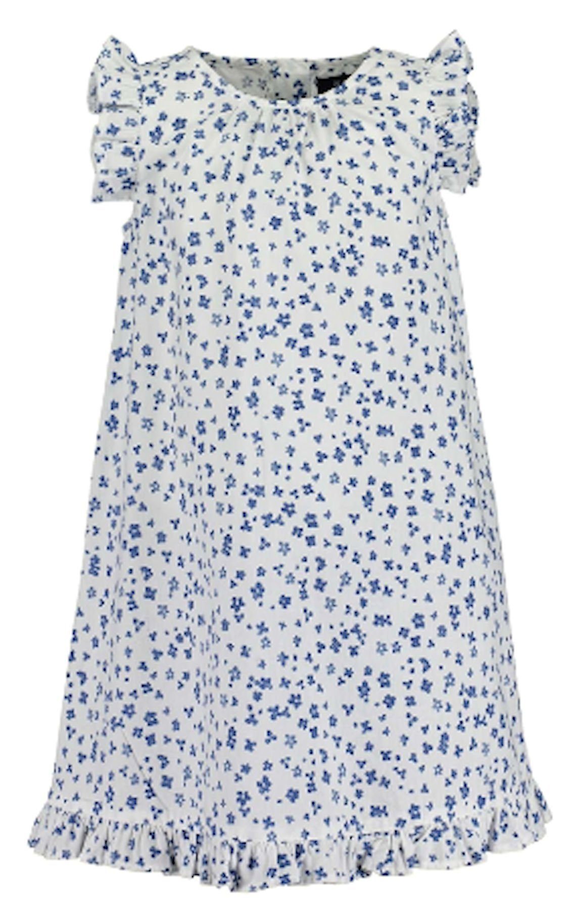 Direktversand von Produkten Blue Seven A-Linien-Kleid Blue Seven Blumen Kleid (1-tlg) weiß Hänger Sommerkleid blaue