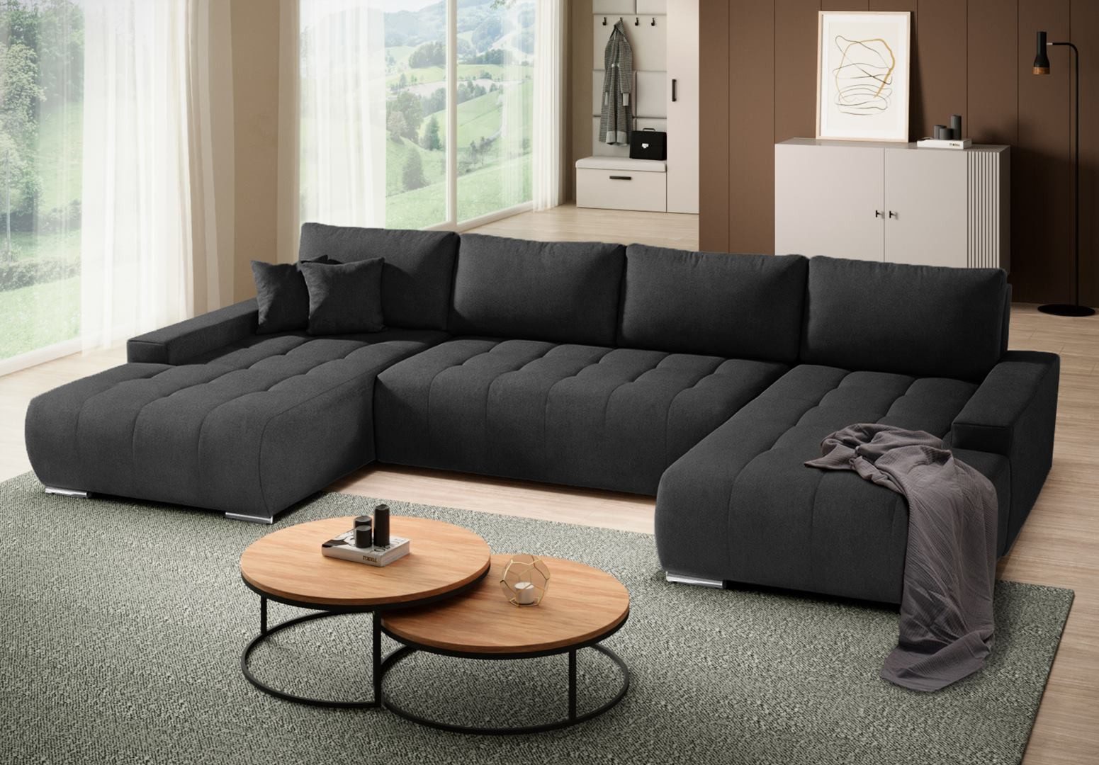 Beautysofa Ecksofa mit Bettkasten DRACO U, günstig online kaufen