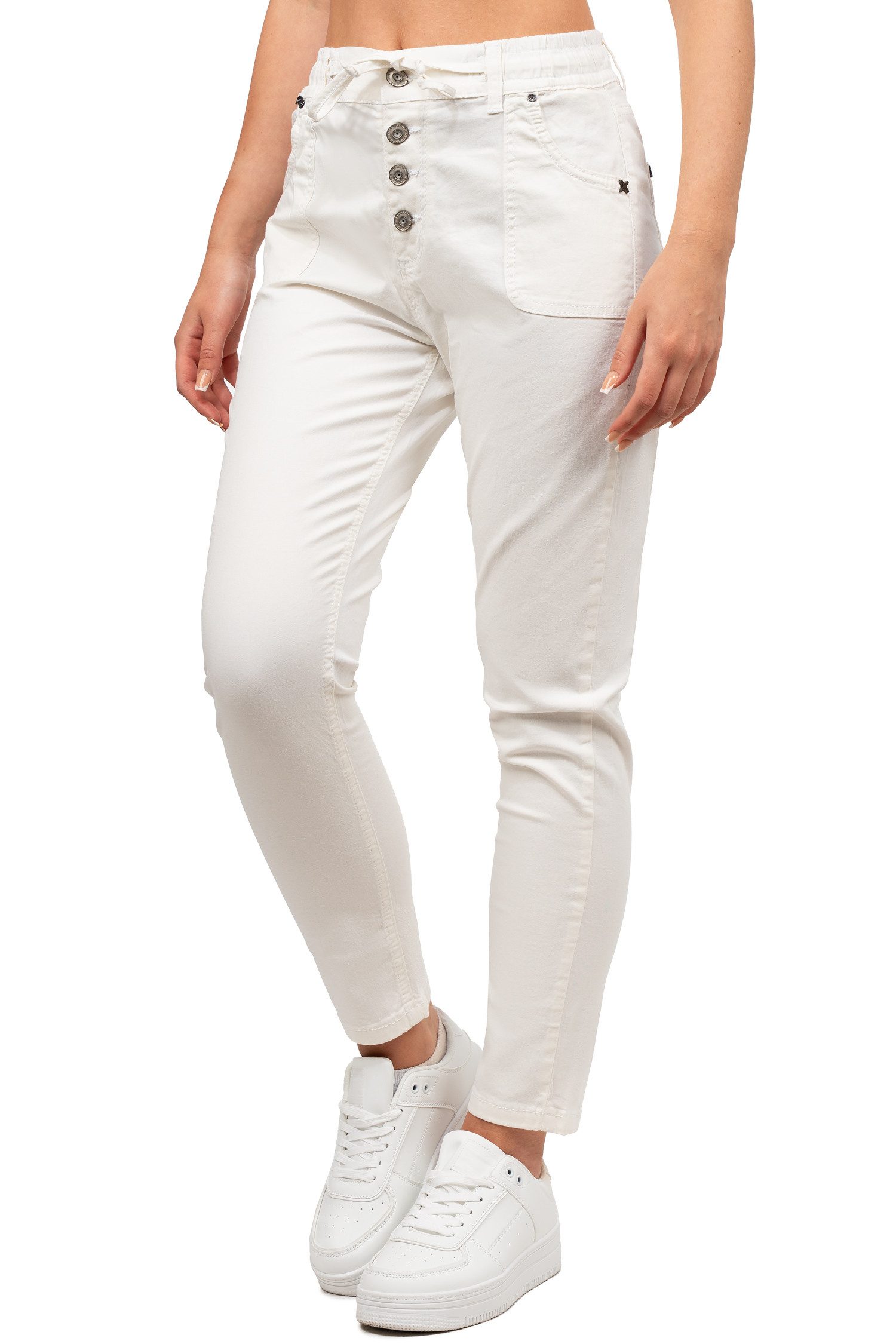 Cipo & Baxx Stoffhose Damen Regular Fit Hose Mid Waist BA-WD508 für lässige Alltagslooks und Freizeit-Outfits