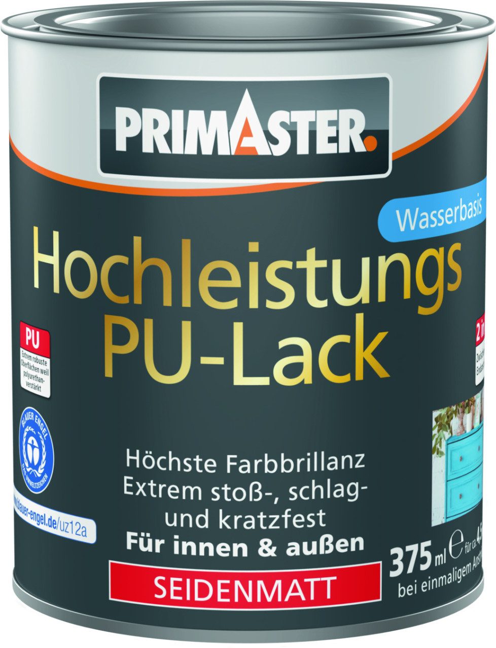Primaster Acryl-Buntlack Primaster Hochleistungs PU-Lack weiß seidenmatt