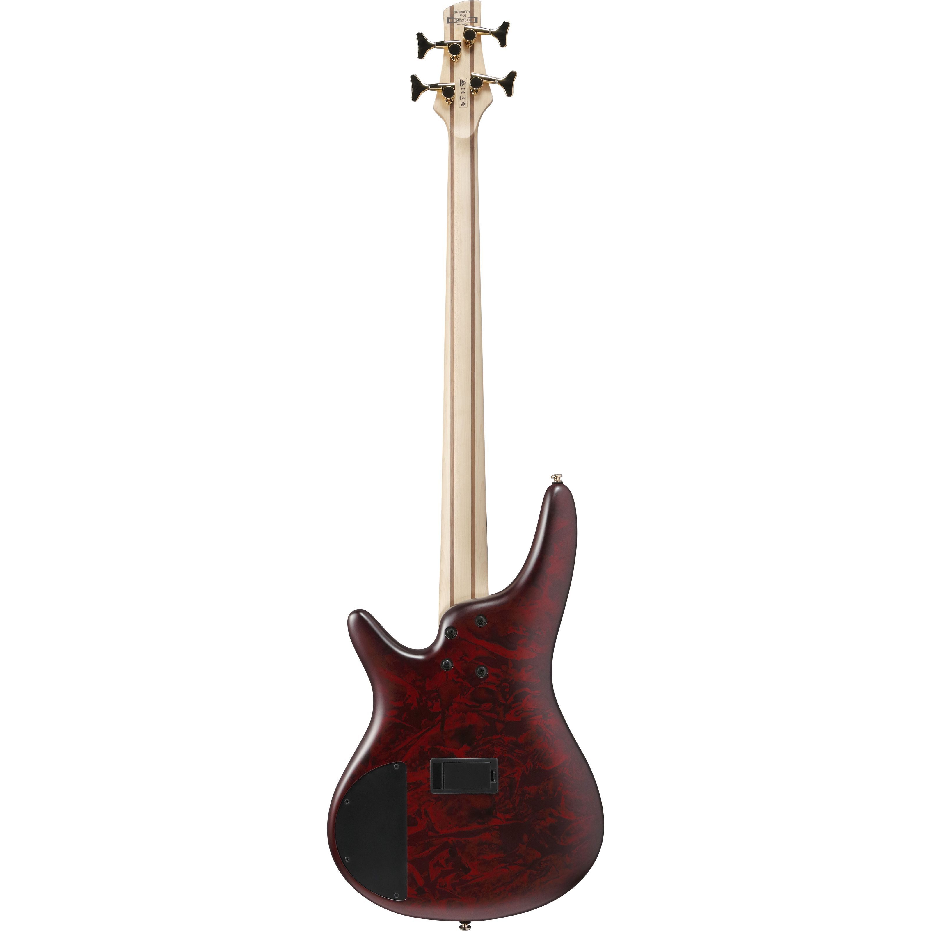 Ibanez E-Bass, E-Bässe, 4-Saiter E-Bässe, Standard SR300EDX-WZM Wine Red Frozen Matte - E-Bass