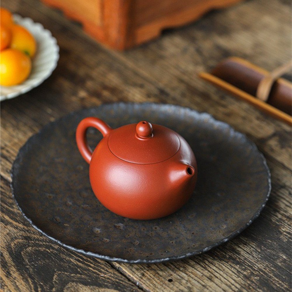 XDeer Teekanne Handgemachte Xishi Yixing Teekannen,Große 240ml, Teetasse Zisha Kapazität Ton Teekanne,Lila Keramik