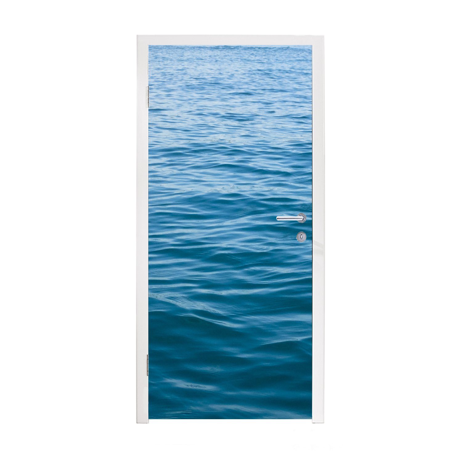 MuchoWow Türtapete Meer - Blau - Ozean, Matt, bedruckt, (1 St), Fototapete für Tür, Türaufkleber, 75x205 cm