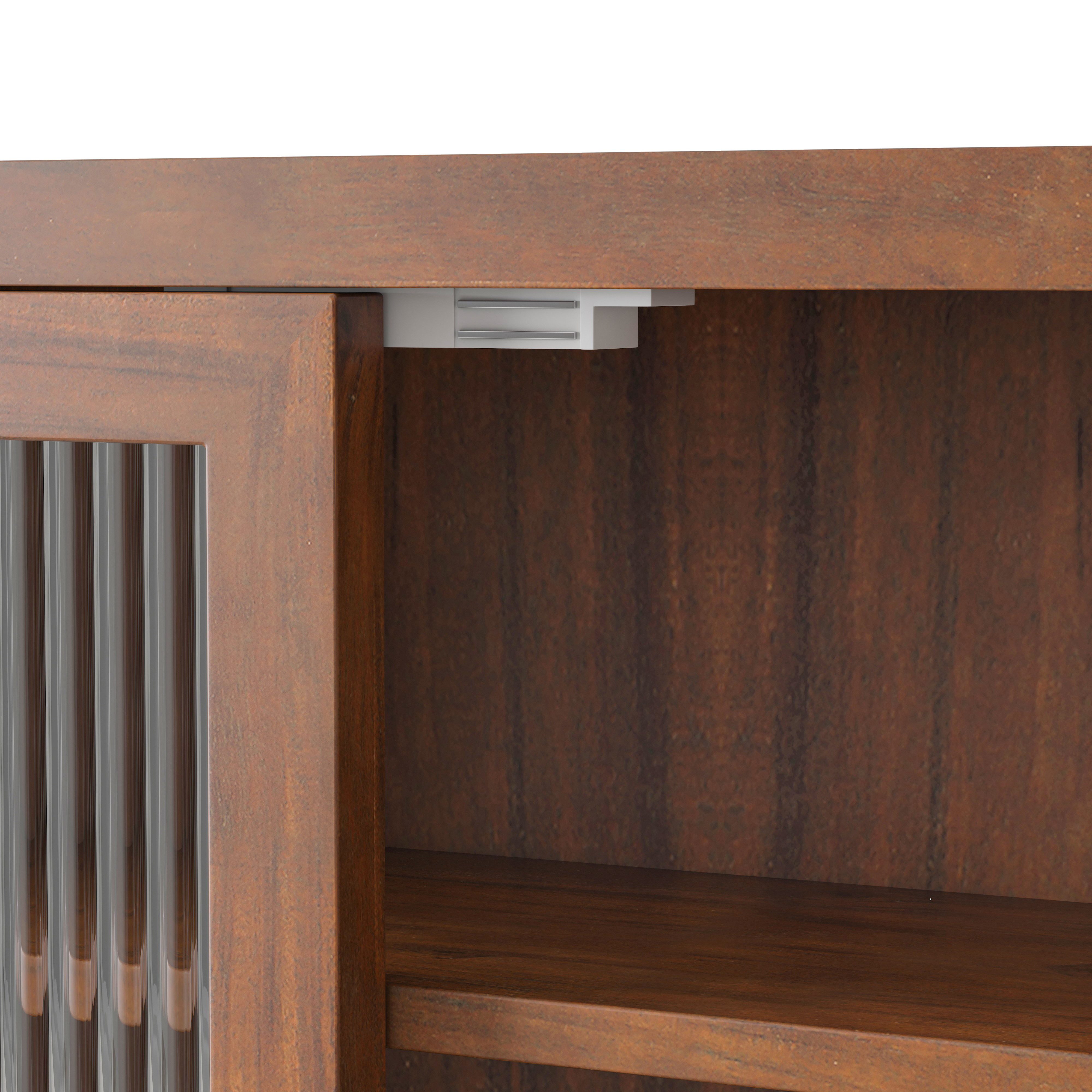 Celya Wandhängeschrank Glas-Wandregal, Hängeschrank küche, 63cm Wandregal mit Handtuchhalter für Küche und Esszimmer – Bild 5 von 5