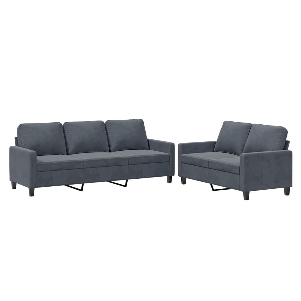 vidaXL Sofa 2-tlg. Sofagarnitur mit Kissen günstig online kaufen