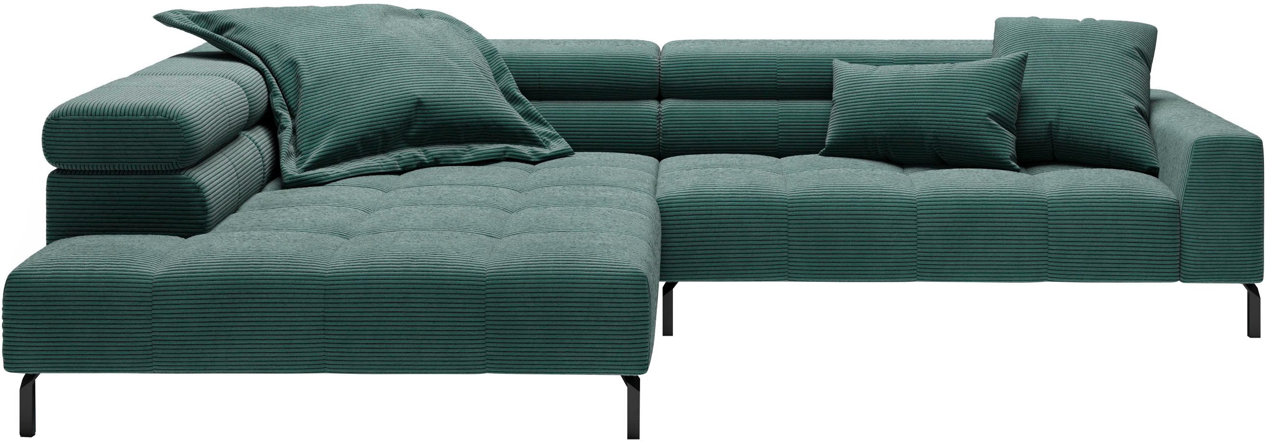 Places of Style Ecksofa "Claya, L-Form, incl. Kopfteilverstellung, Breite 3 günstig online kaufen
