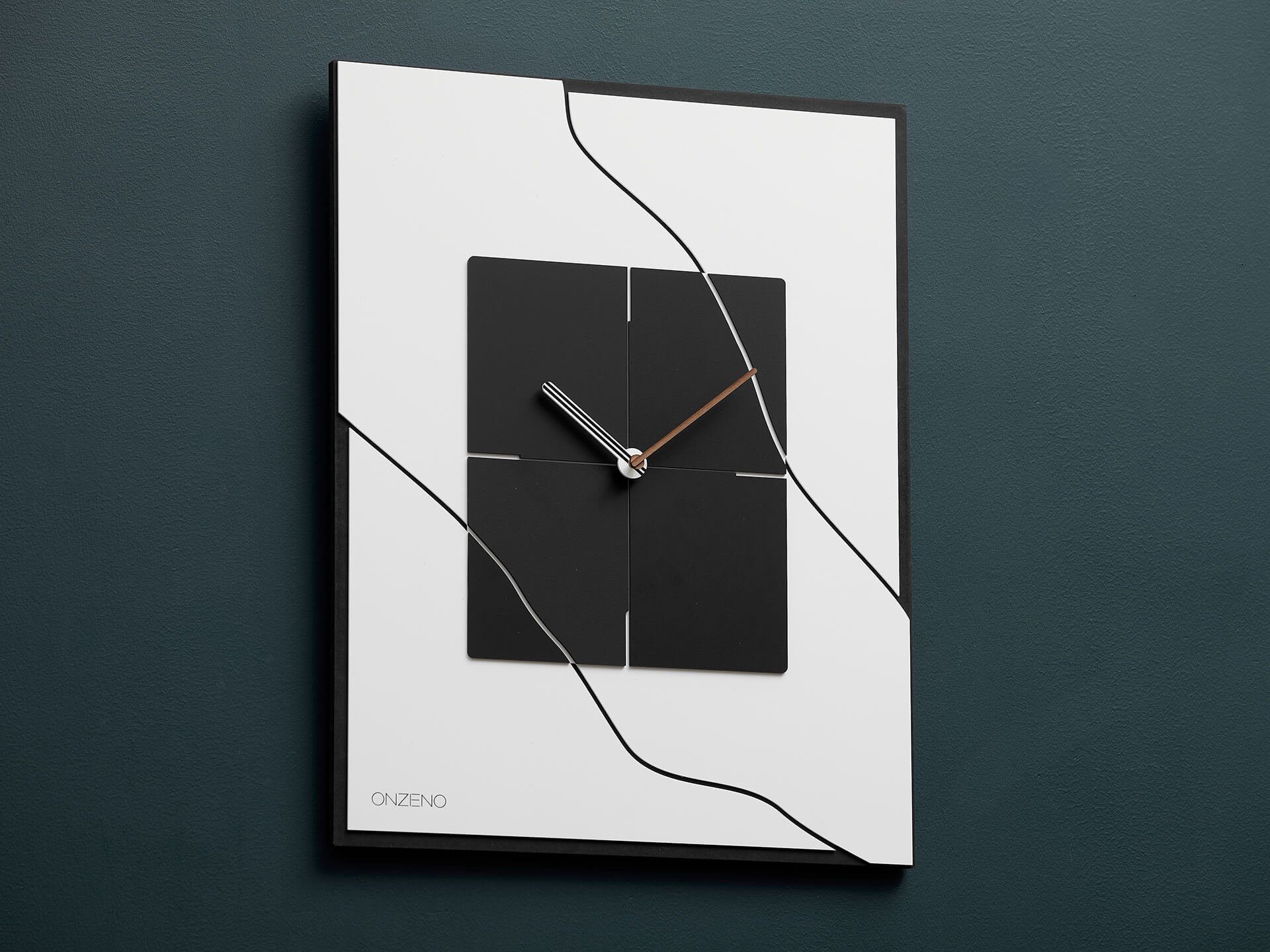 40x50.5x0.8 Design-Uhr) THE ONZENO Wanduhr cm (handgefertigte FRAMED.
