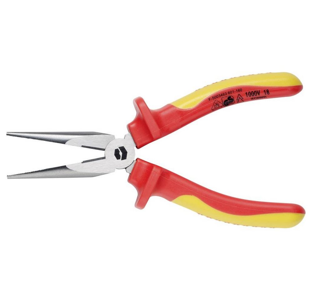 Thumbnail - TOOLCRAFT Flachzange VDE Flachrundzange Gerade 160 mm