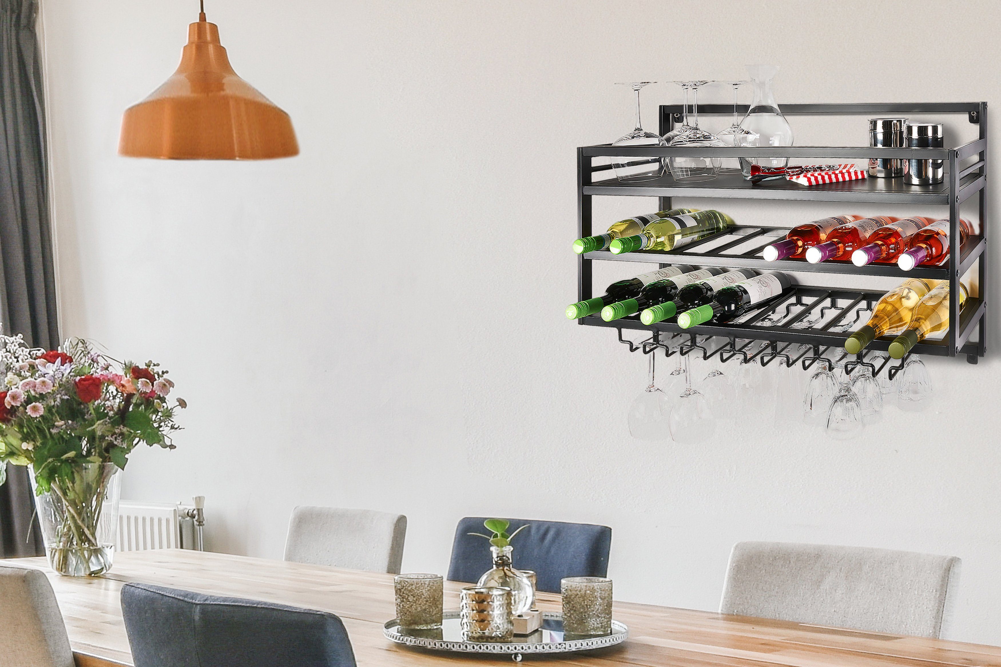 Kobolo Regal Wandregal MALBEC aus Metall in schwarz günstig online kaufen