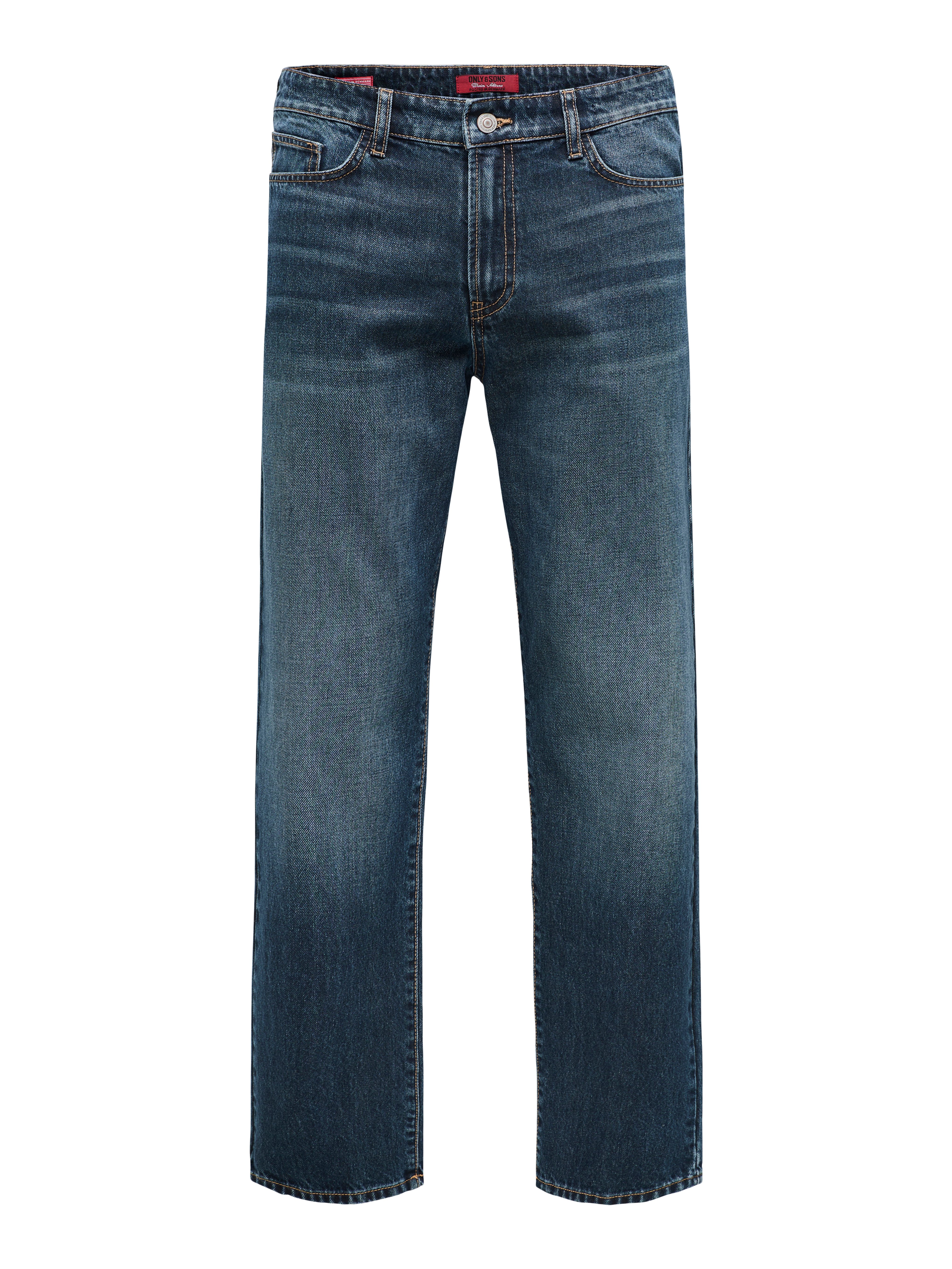 ONLY & SONS Straight-Jeans ONSEDGE STRAIGHT DNM Baumwolle, straight fit