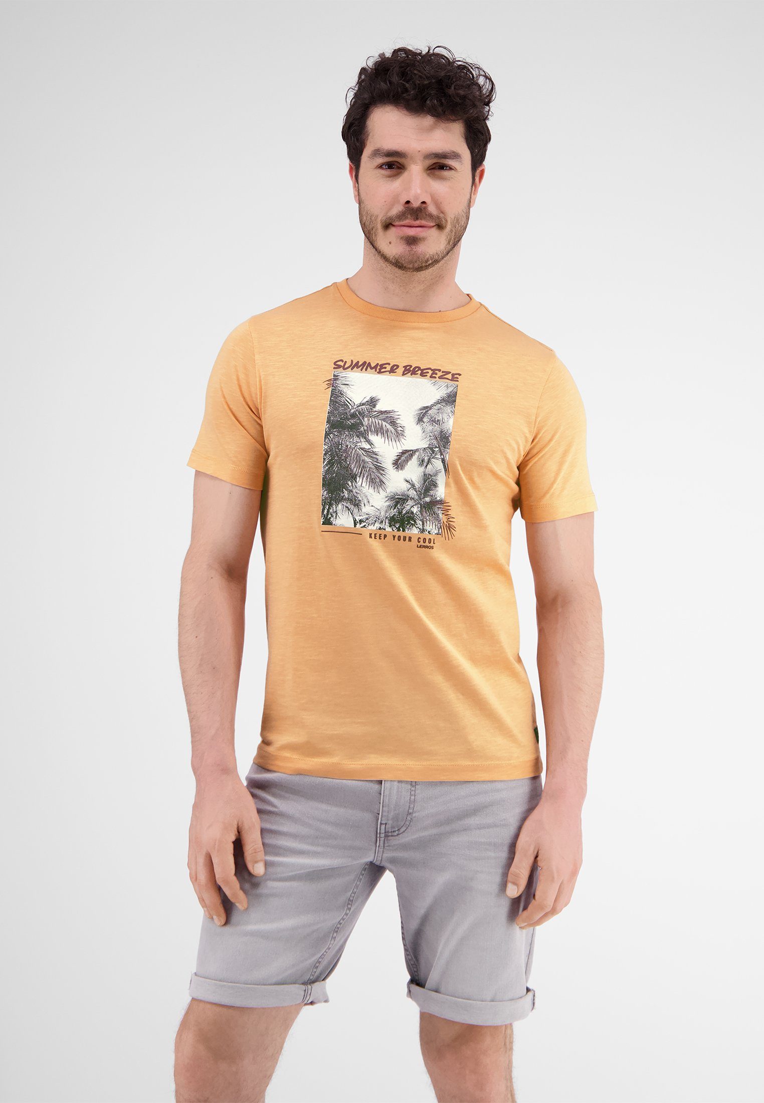 LERROS T-Shirt LERROS T-Shirt mit Fotoprint GENTLE PEACH