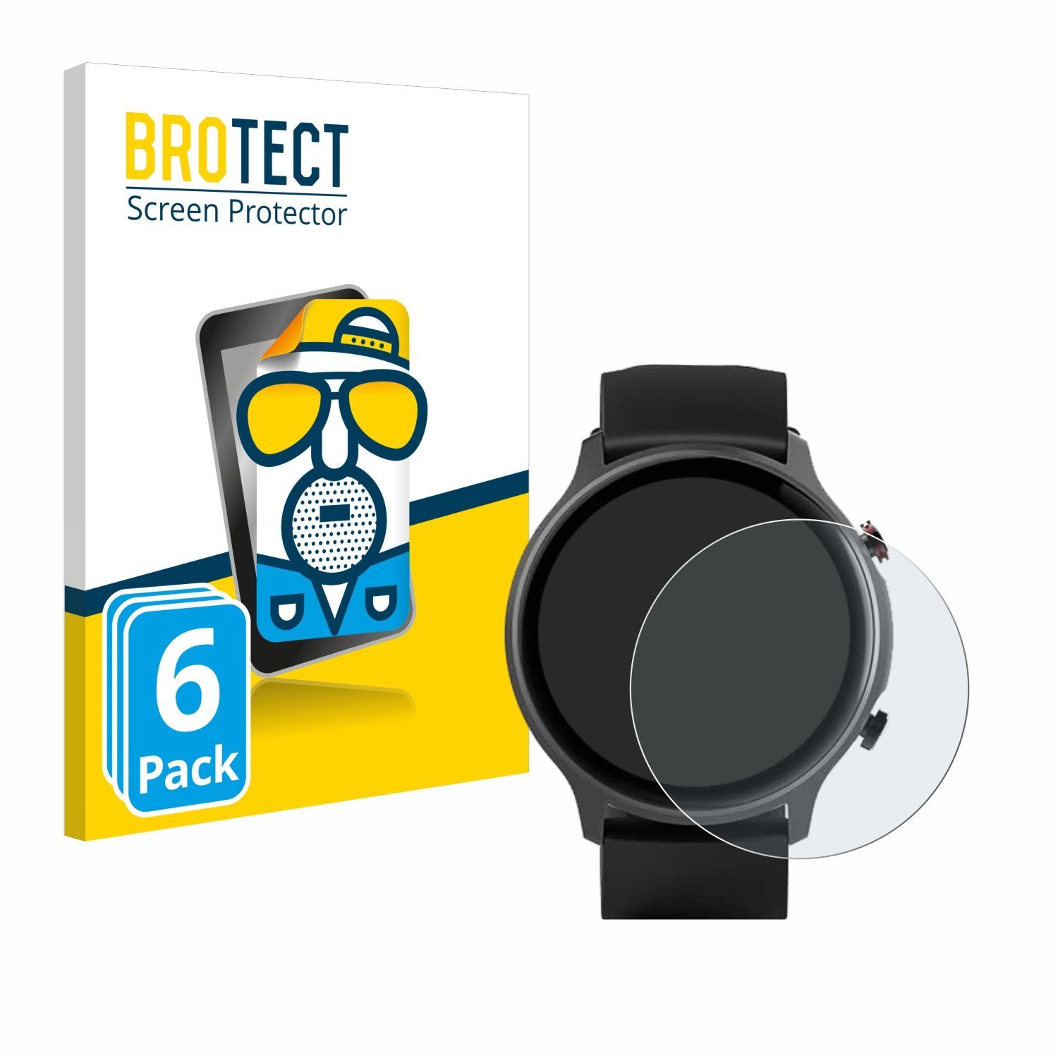 BROTECT Schutzfolie für Hama Fit Watch 6910, Displayschutzfolie, 6 Stück, Folie matt entspiegelt