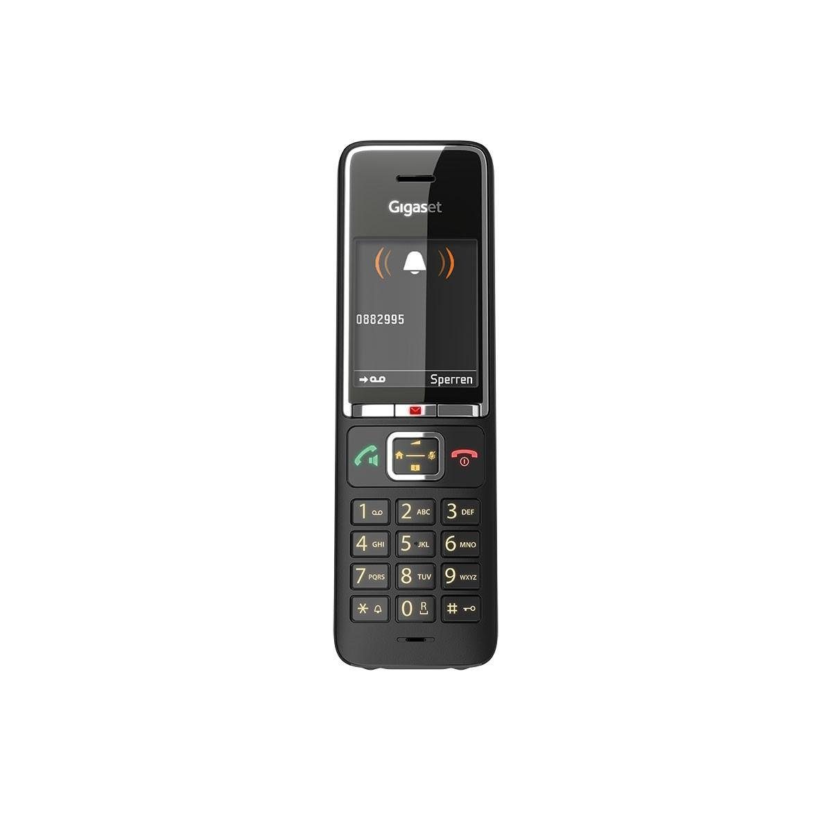 Gigaset COMFORT 550 schwarz DECT-Telefon Babyphone-Funktion) Freisprechfunktion, Hörgerätekompatibel, 1, Schnurloses (Mobilteile