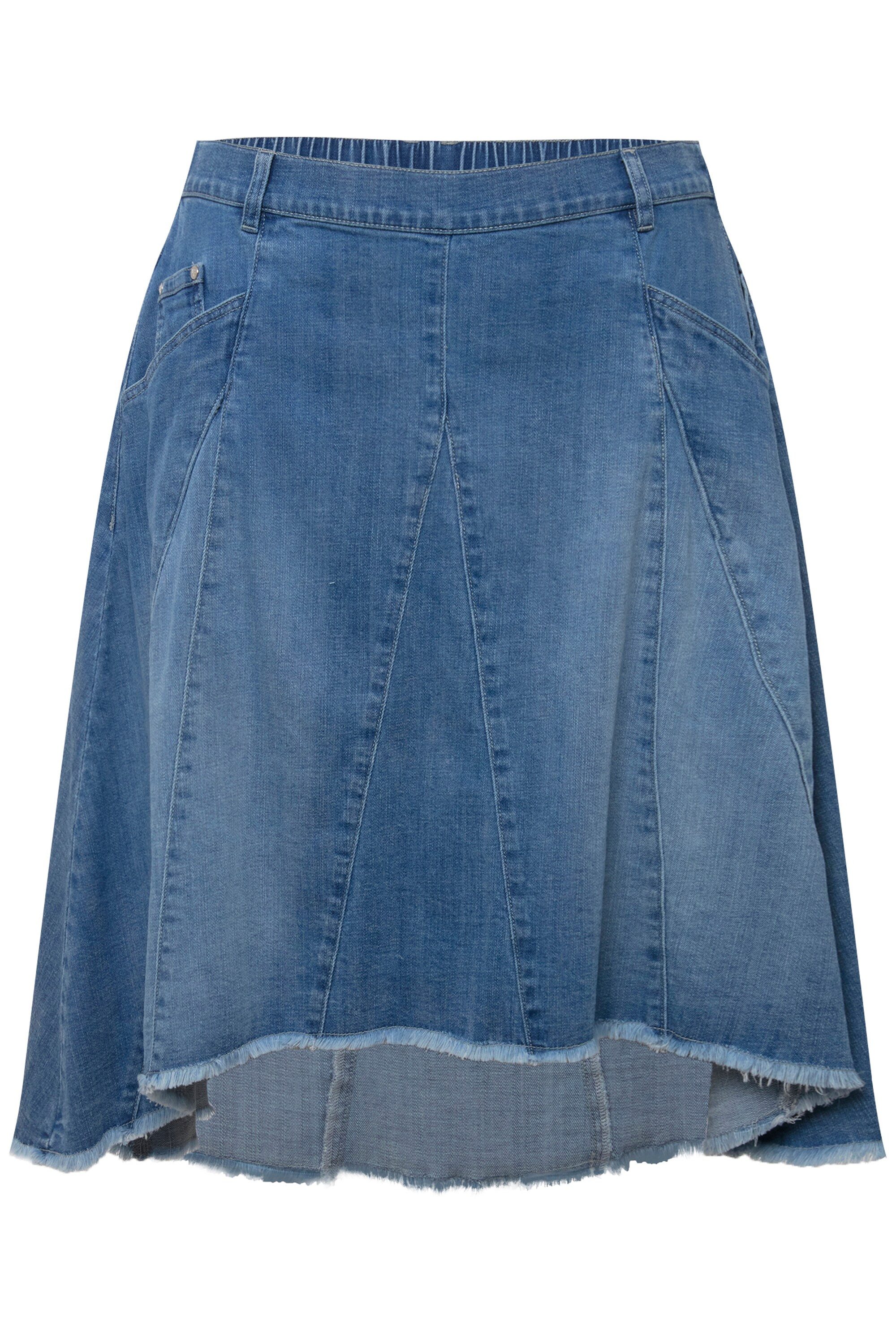 Ulla Popken Jeansrock Jeansrock Godetfalten A-Linie günstig online kaufen