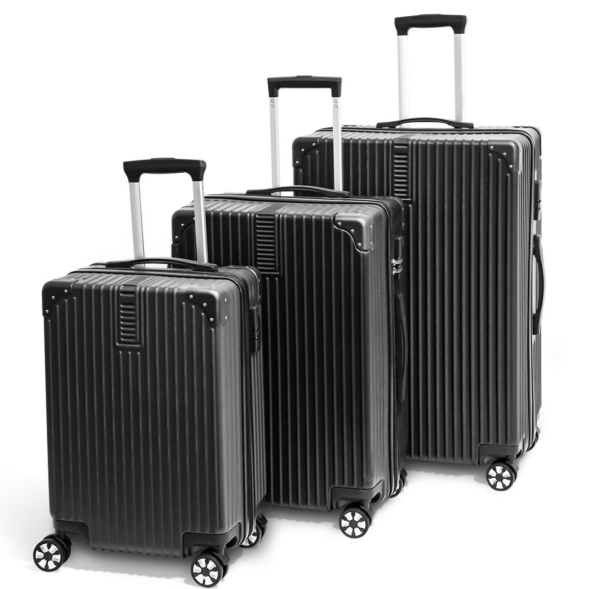 NULSTA Kofferset 3er/4er Koffer Set, Trolley Set, 4 Rollen, (3 tlg., Koffer Set M L XL