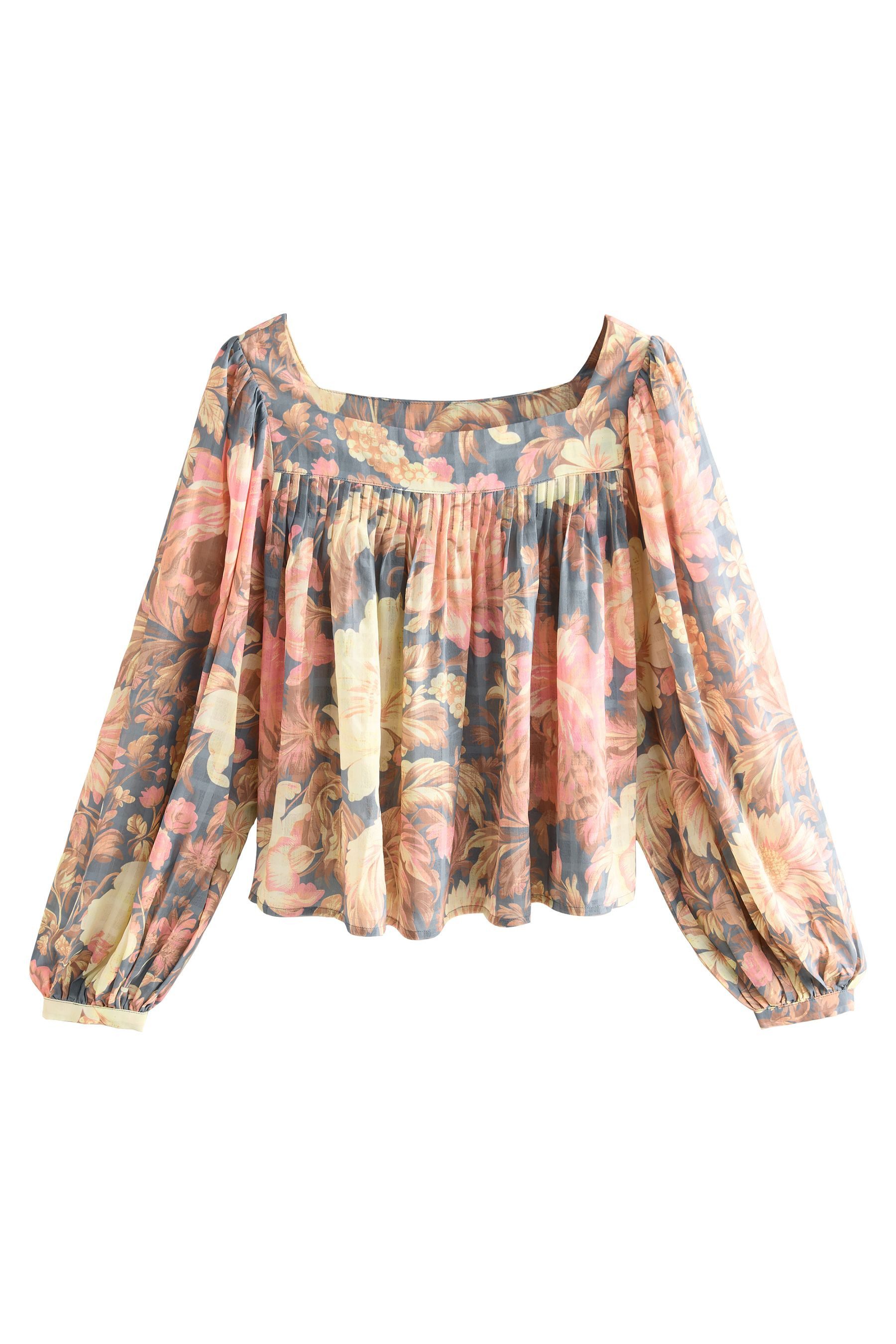 Next Langarmbluse Bluse mit eckigem Ausschnitt günstig online kaufen