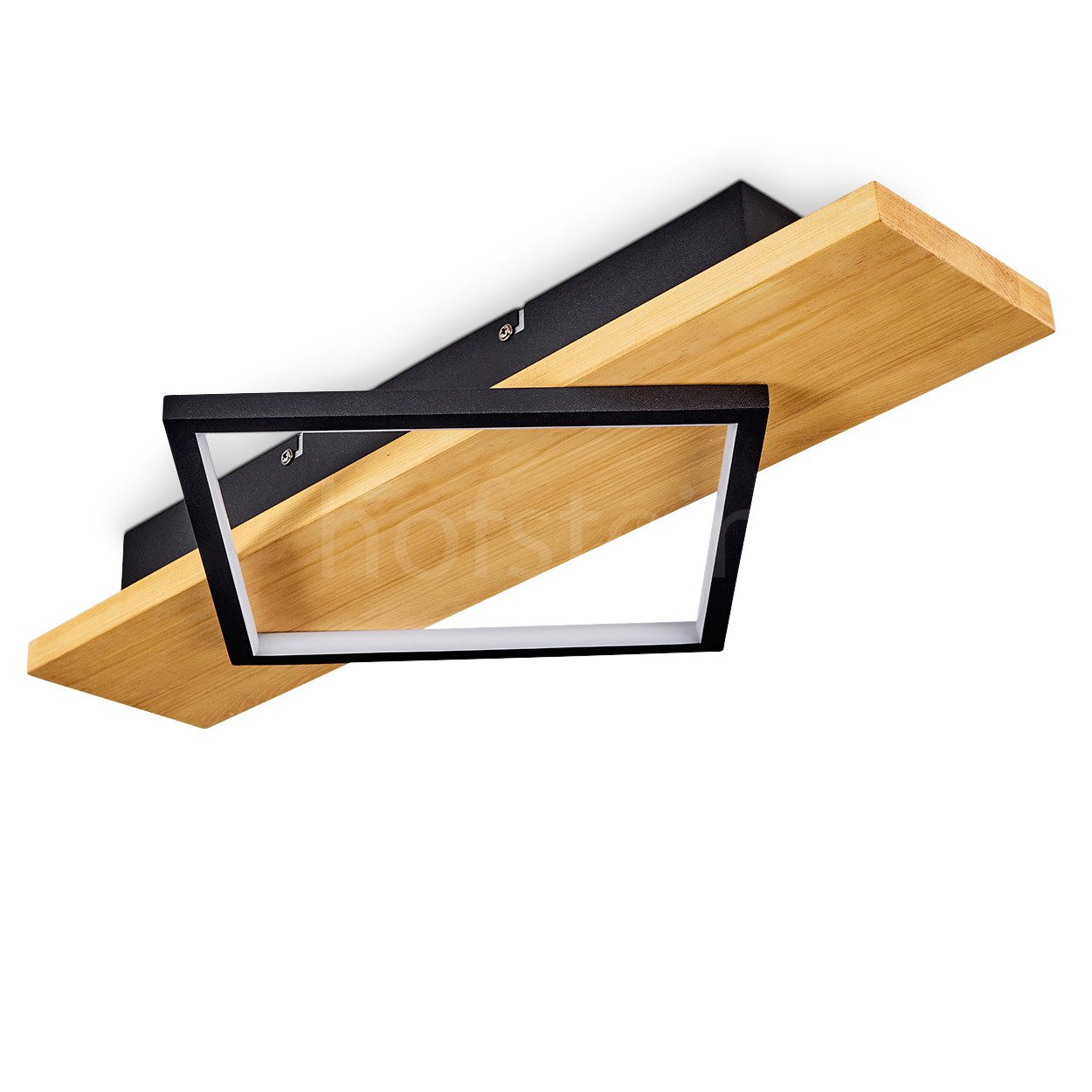 hofstein Deckenleuchte »Palermo« Deckenlampe aus Metall/Holz/Kunststoff in günstig online kaufen