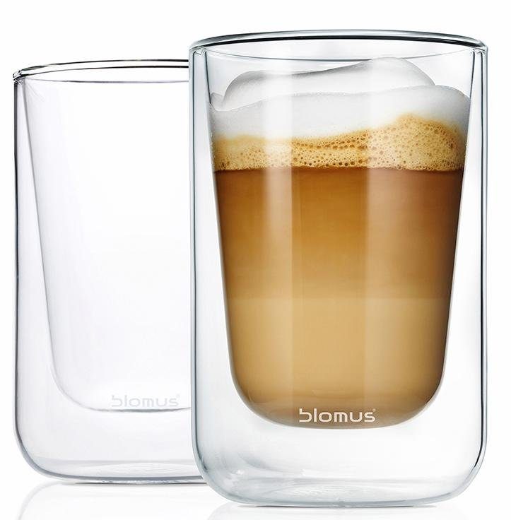 blomus Thermoglas NERO, Glas, Doppelwandig, Inhalt 250 ml, 2-teilig