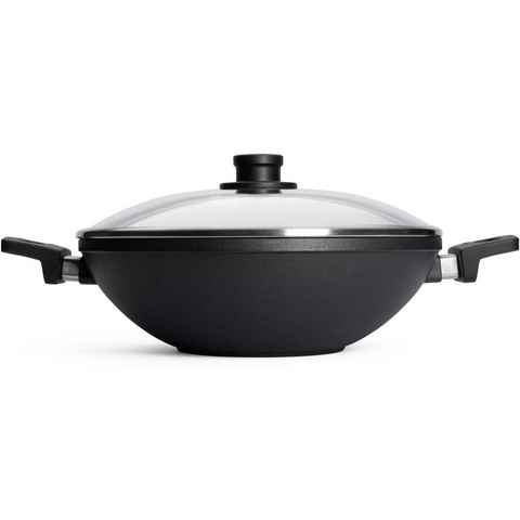 WOLL MADE IN GERMANY Wok Nowo, Aluminiumguss (1-tlg), von Hand gegossen, Ø 32 cm, Induktion, Made in Germany