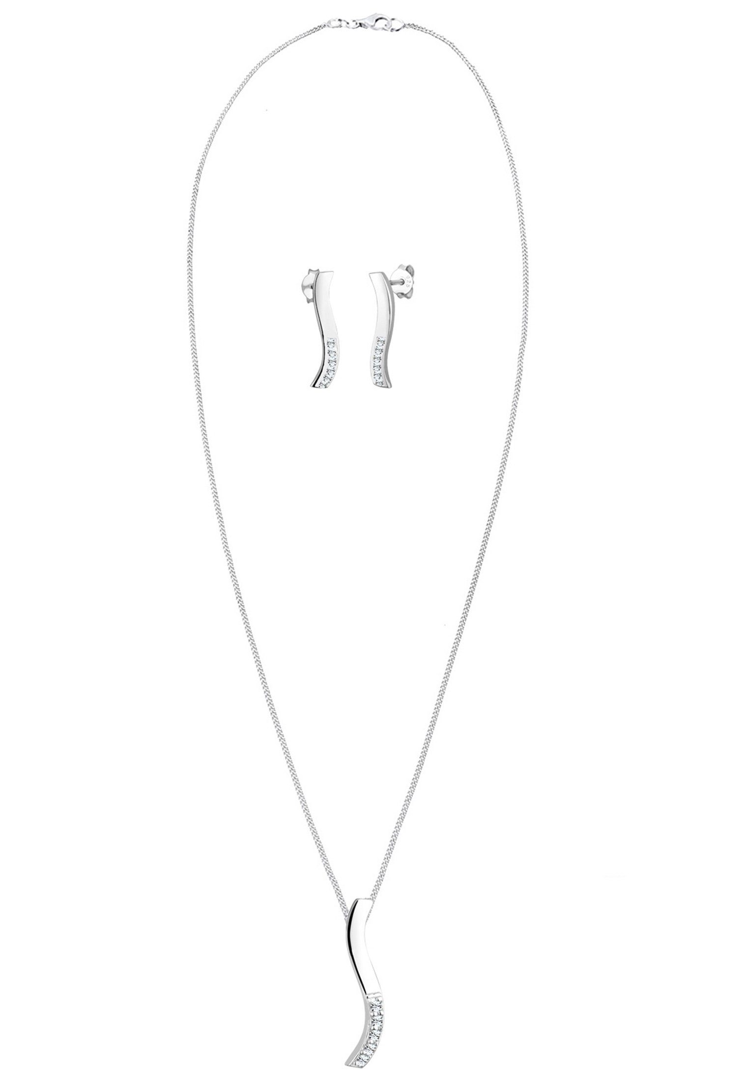 Elli Schmuckset Welle Kristalle 925 Silber, günstig online kaufen