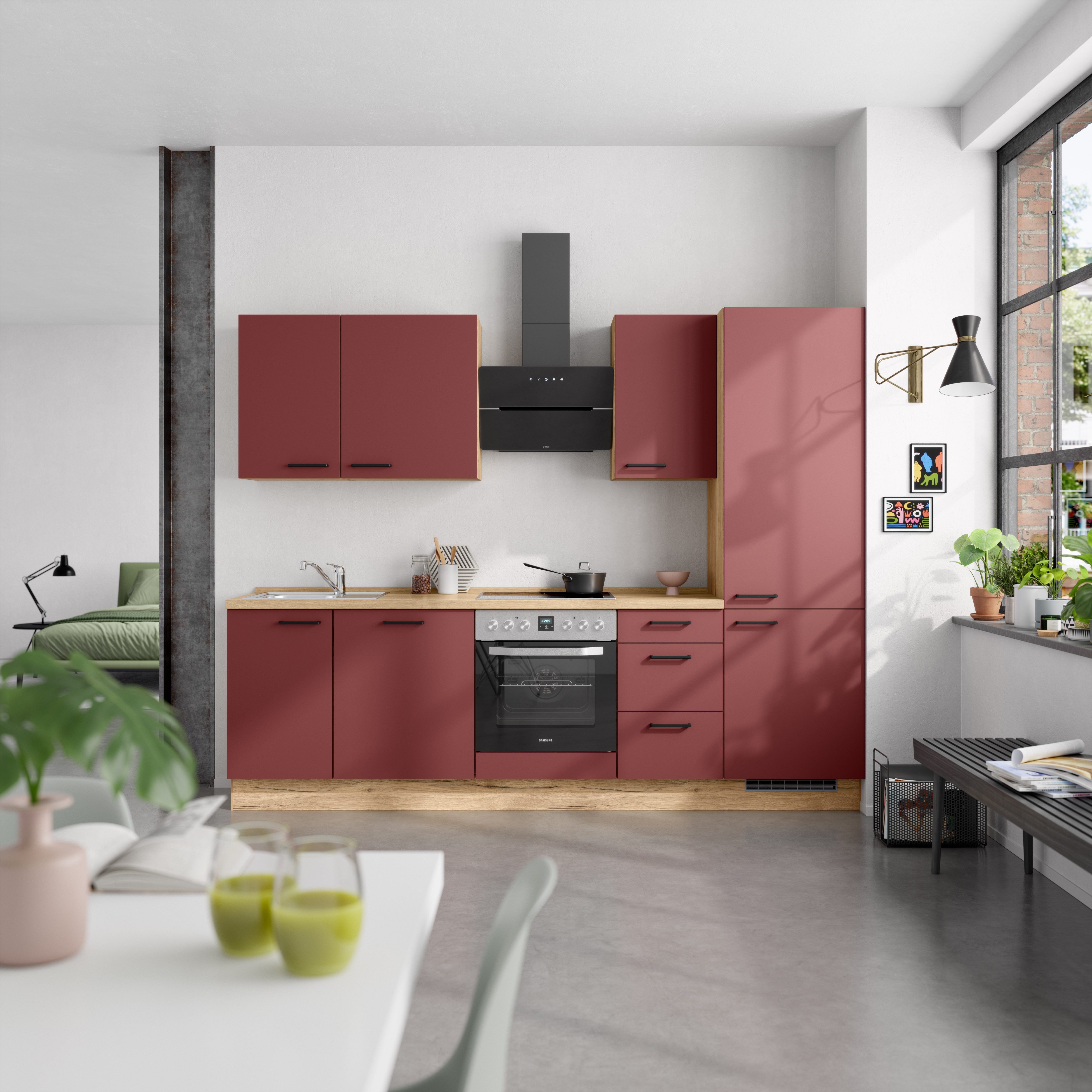 nobilia® Küchenzeile "Easytouch II", NEU: individuell anpassbar mit gratis Profi-Beratung, vormontiert, Breite 270 cm, Ausrichtung wählbar, wahlw. mit E-Geräten